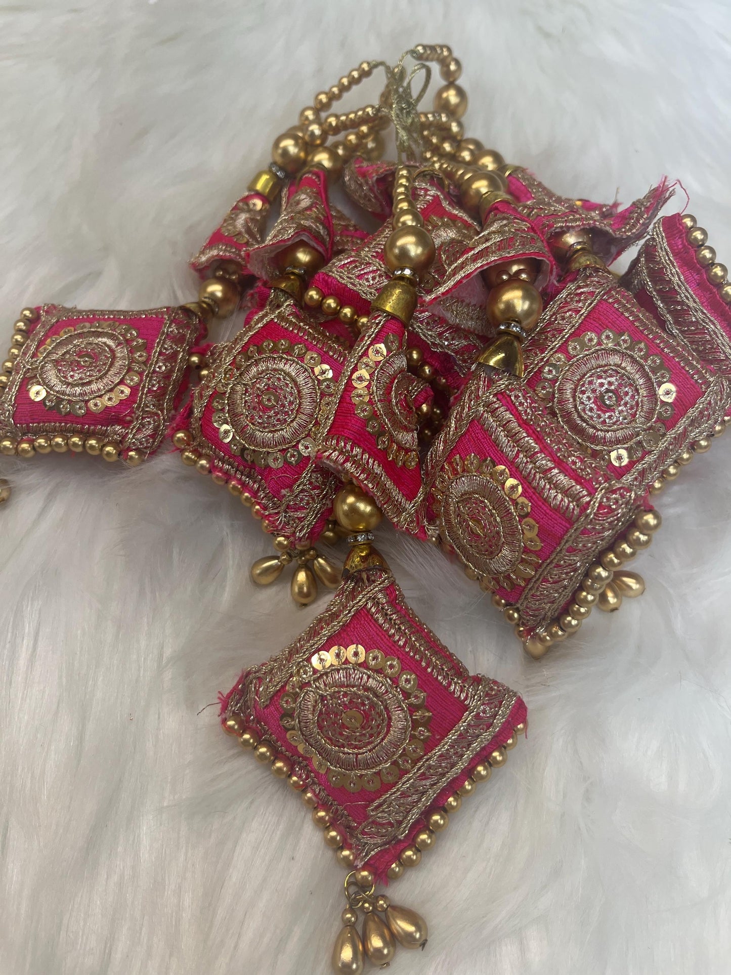Fashion Handmade Latkan, Stylish Heavy Long for Lehenga, Chunni Border, Hanging Latkan for Lehenga, Pillow Shaped latkan      (sold as pair)