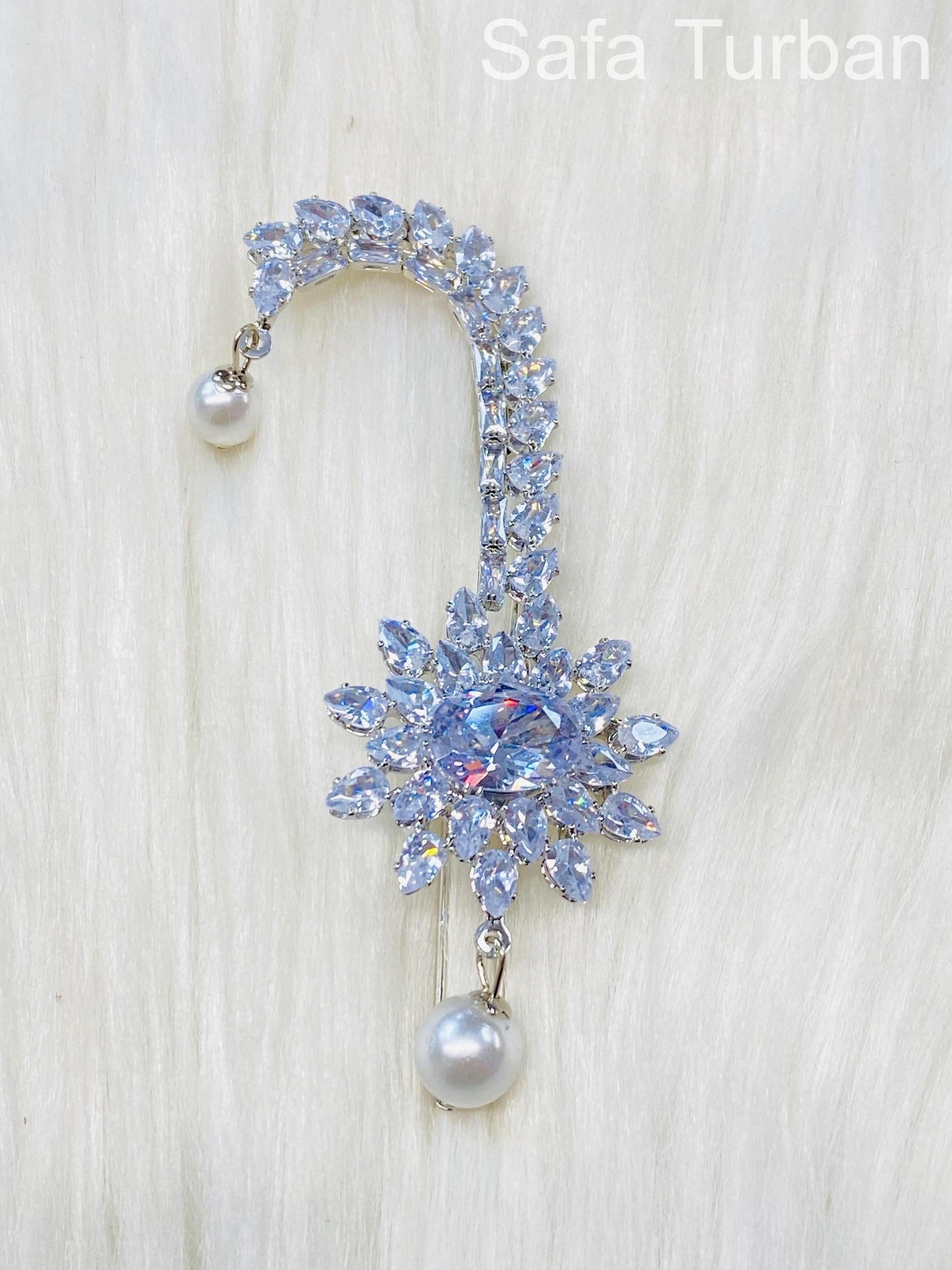 Indian Groom Wedding Accessories- Silver Colour- Kalangi/Kalgi for Men's Safa/Groom Pagdi