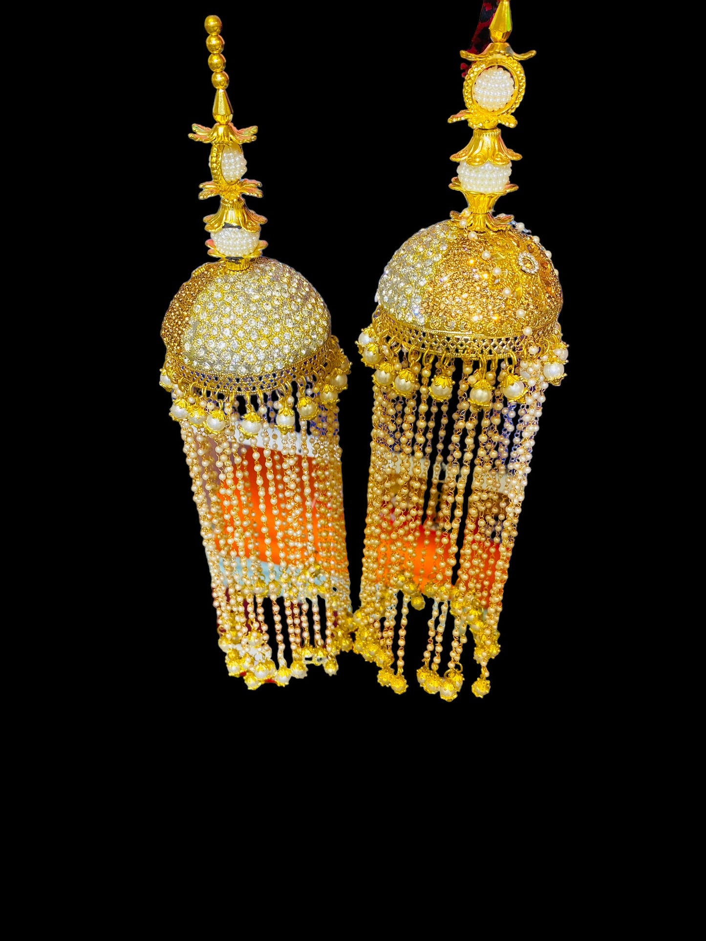 Beautiful Bridal Kaleera Traditional Big Size Kaliras for Bride & Women Hand Hanging Kalera(sold as pair)