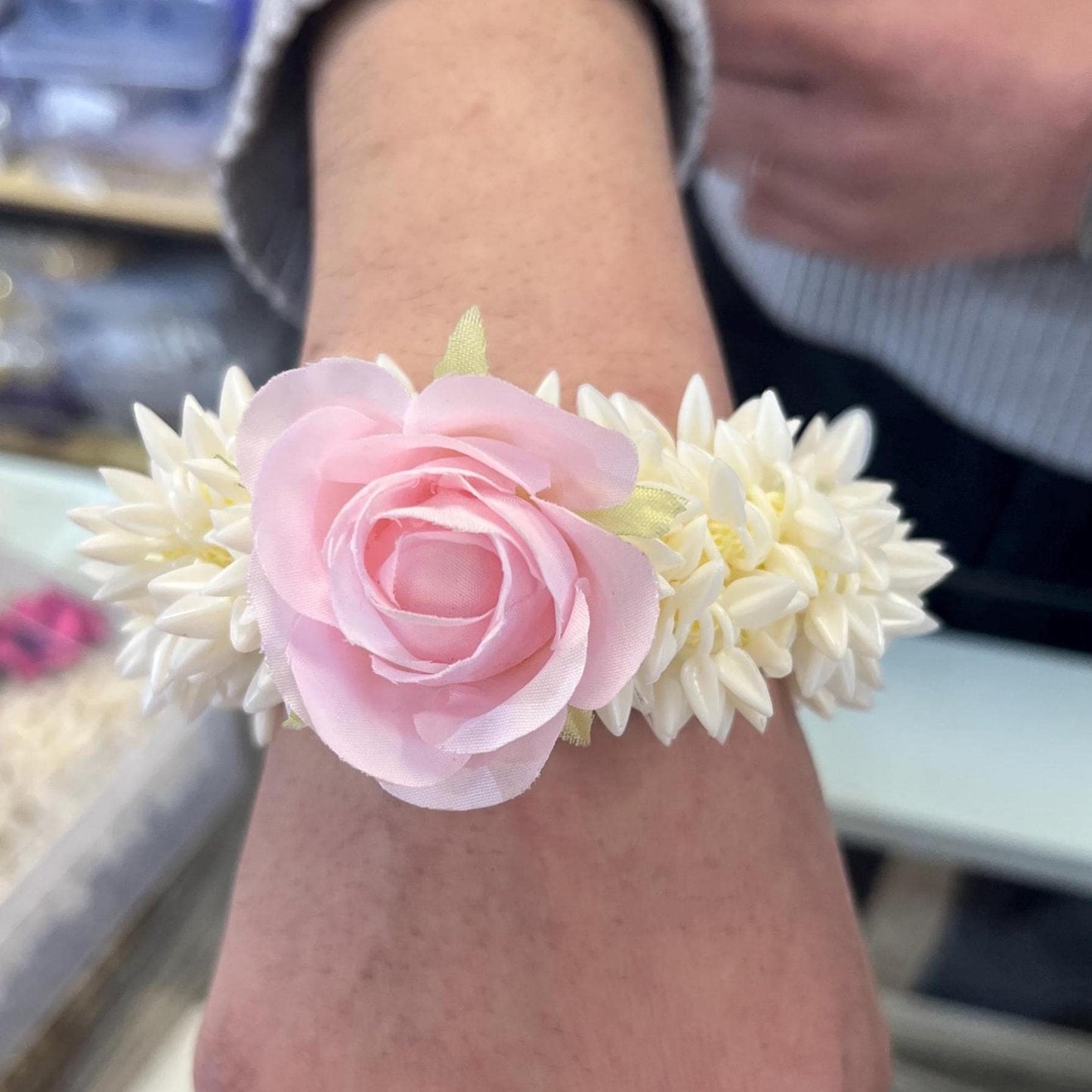 Artificial Rose Band Fragrant Flower Gajra II Indian,Pakistani Wedding II Hair Accessories, Hair Gajra, Floral Jewelry (Pack of 2)