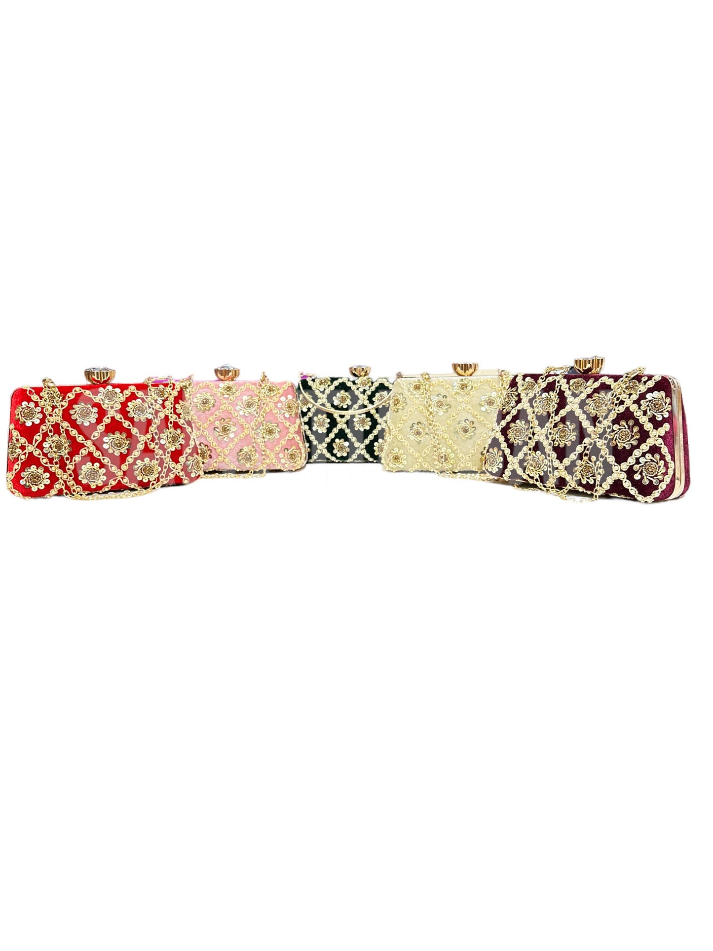 Handicraft Beautiful Velvet Bling Box Clutch Purse For Bridal, Casual, Party, Wedding II Girls' Clutch II wedding purse II embellished purse