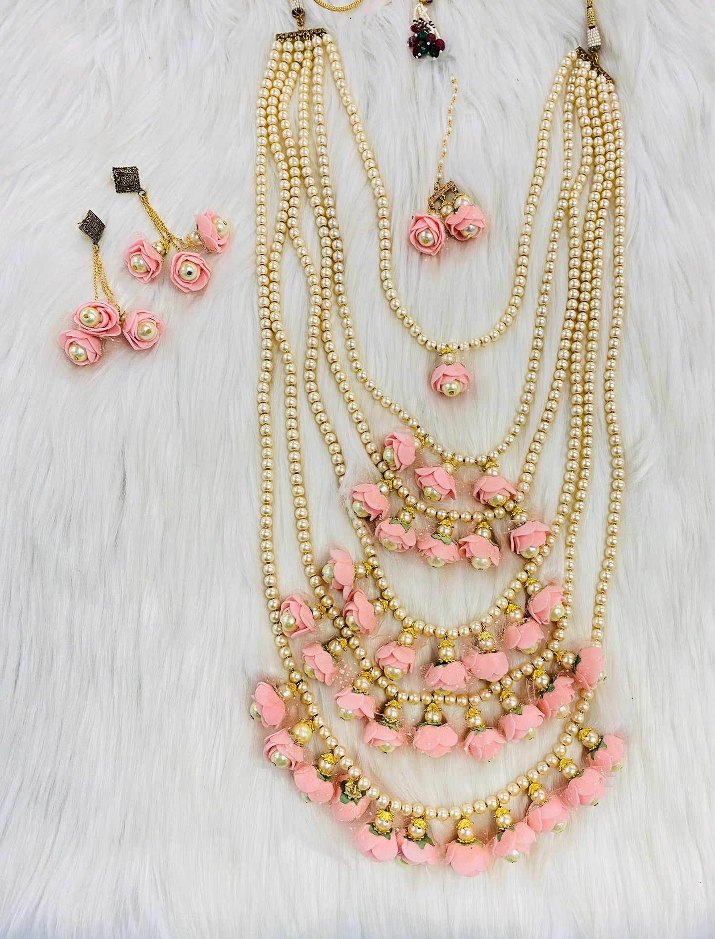 Indian Wedding- Offwhite Pearl Stone Beads Necklace for Bride/Dulhan for Wedding occasions