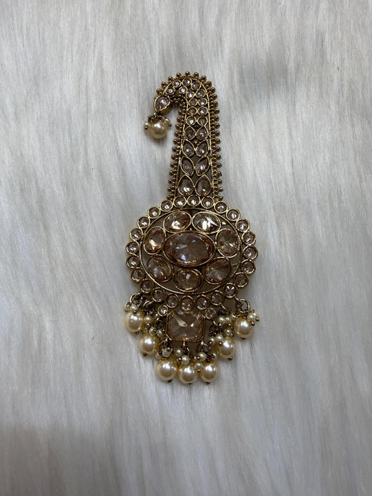 Indian Groom Wedding Accessories-  Kalangi/Kalgi for Men's Safa/Groom Pagdi (golden)
