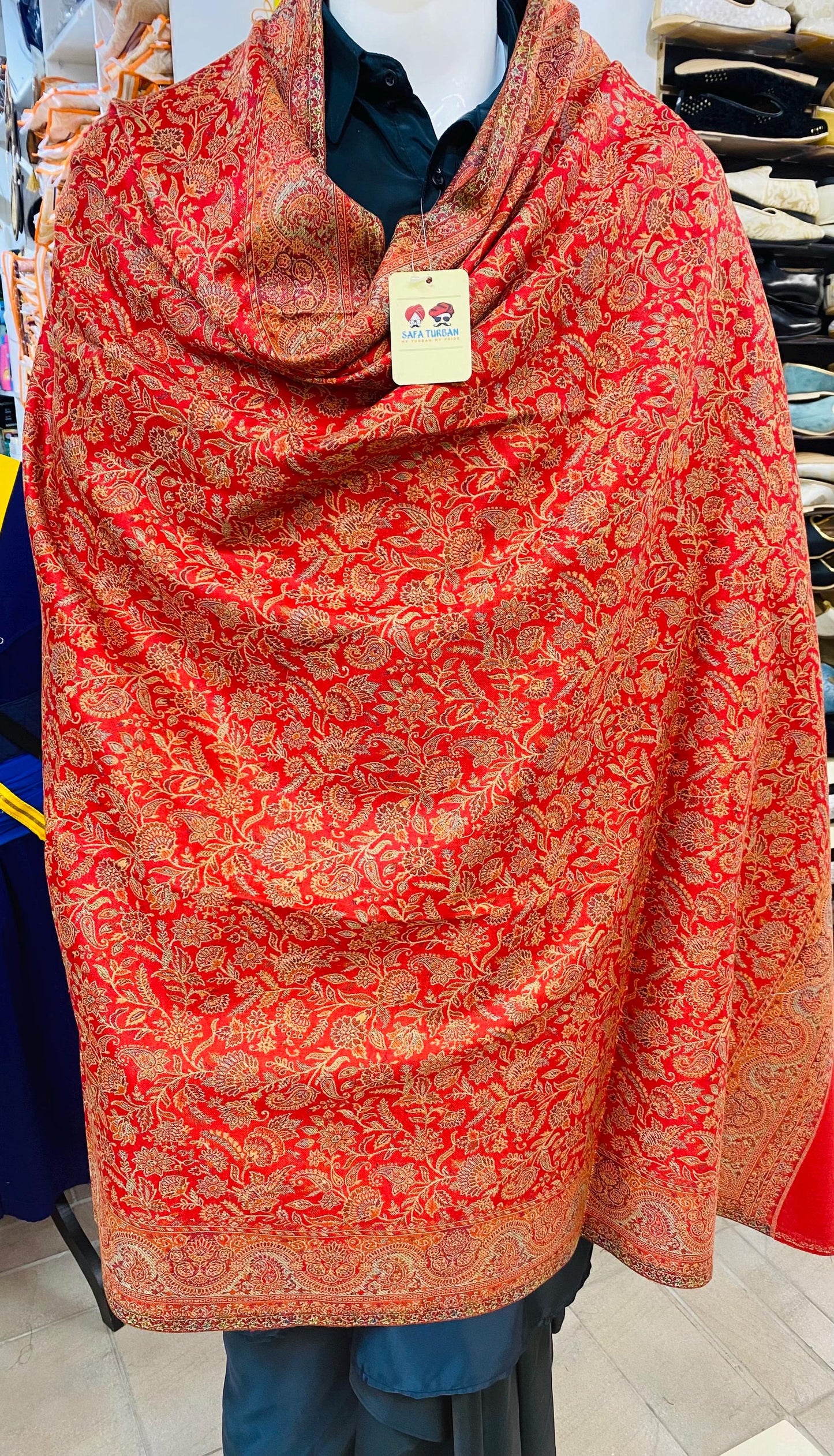 Unisex Pashmina Shawl/ Pashmina Stole Dupatta, Multicolour woolen Shawl