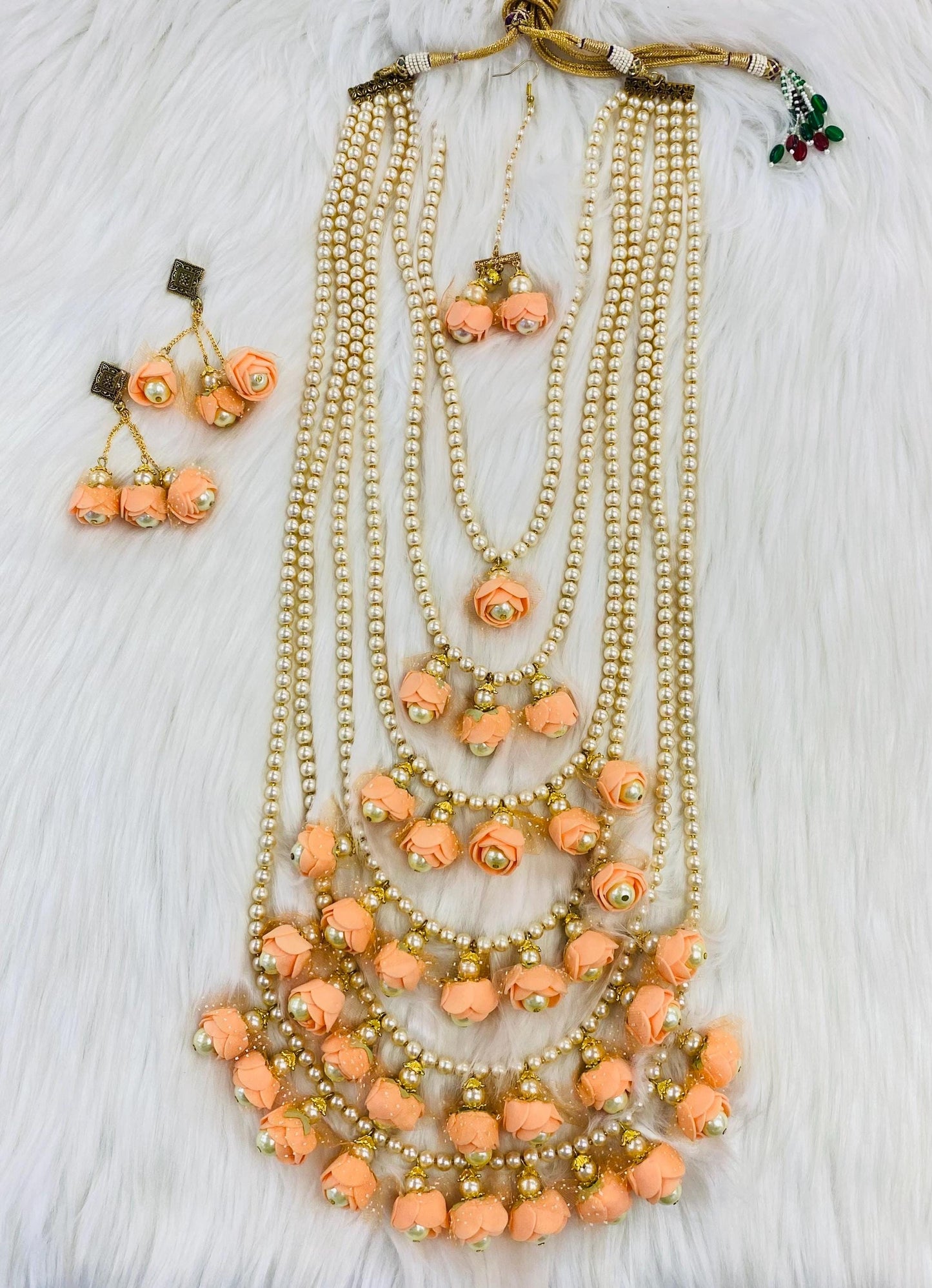 Indian Wedding- Offwhite Pearl Stone Beads Necklace for Bride/Dulhan for Wedding occasions