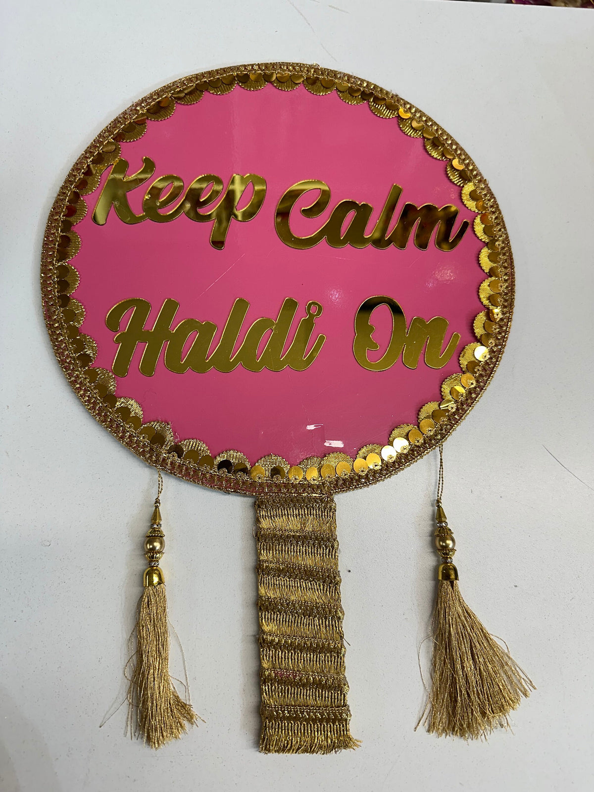 Wedding Sign, “Keep calm Haldi on”/wedding props/wedding decorations