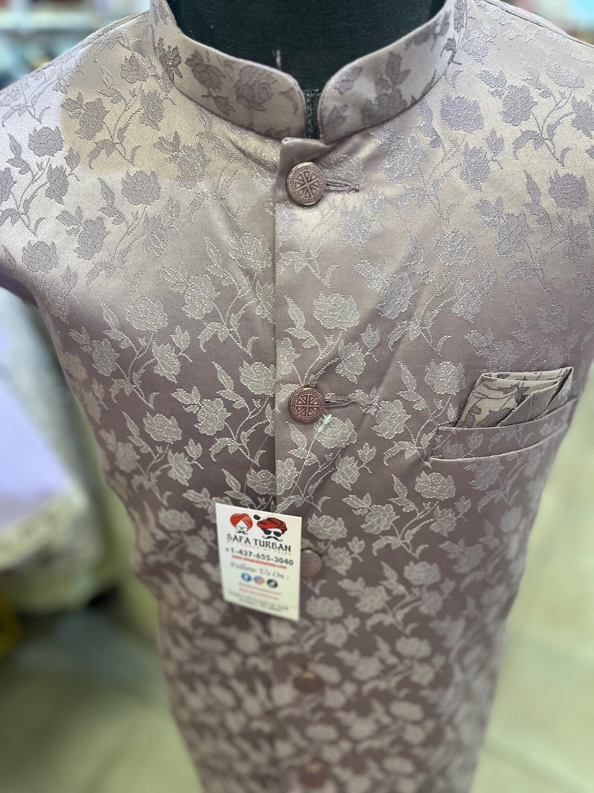 Designer Mauve  Men Vests- Men Vests- Wedding Vest, Kurta Pajama Vest, Prom Party Dress, Casual Wear (Size available 38,40,42,44,46)