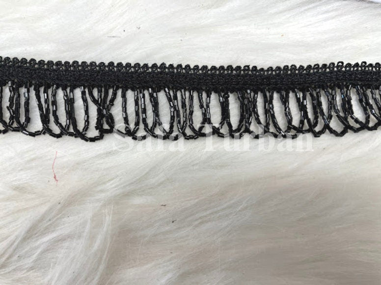 Black Highlight Border Lace for Dresses, Sarees, Lehenga, Suits, Blouses, Dupatta, Chunri, and Craft