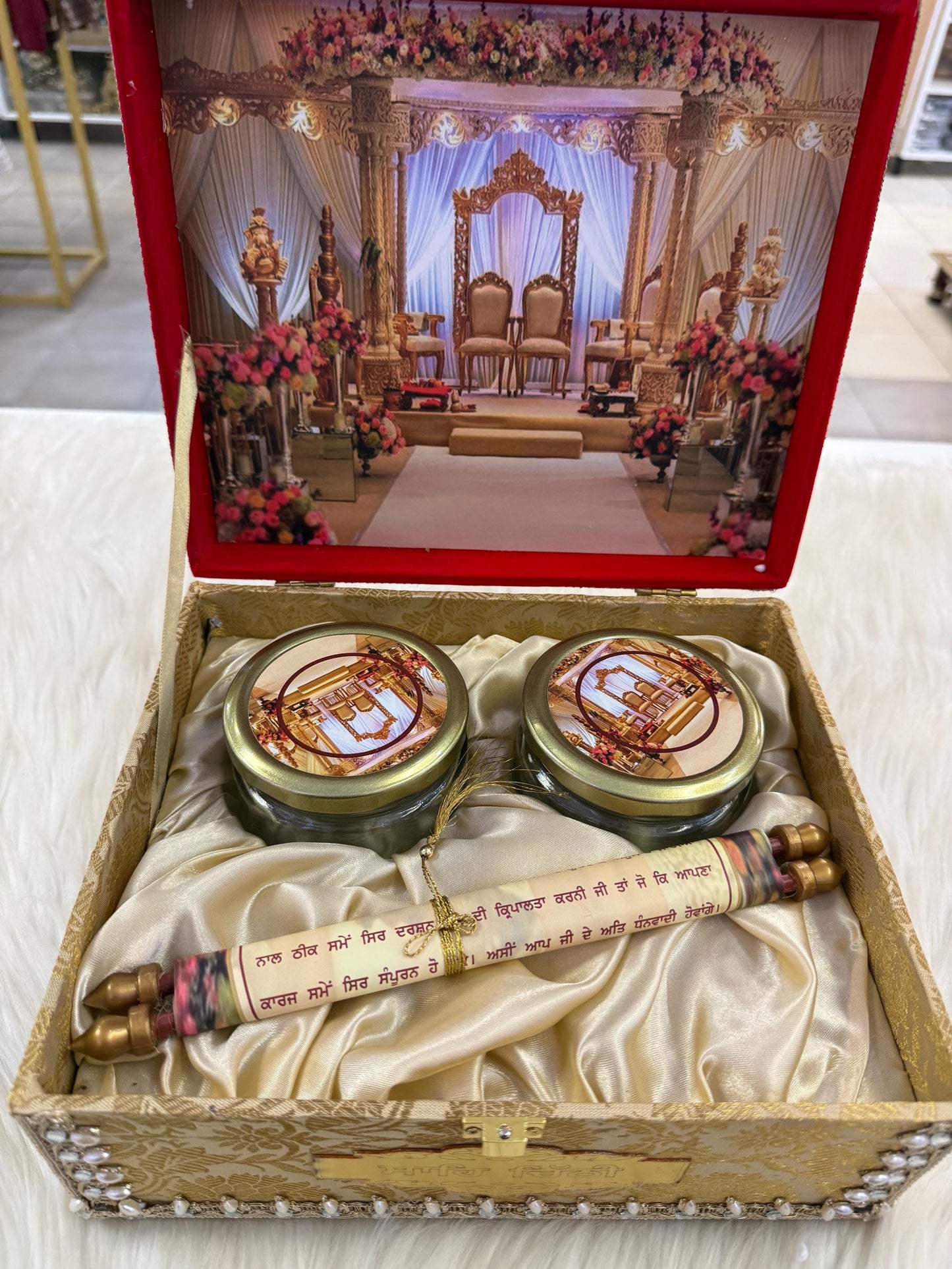 Wedding Invitation- Designer Musical Lagan Patrika/Peeli Chitthi/Shahi Chitthi for Marriage Invitation and Sagan in Punjabi (Set of 1)