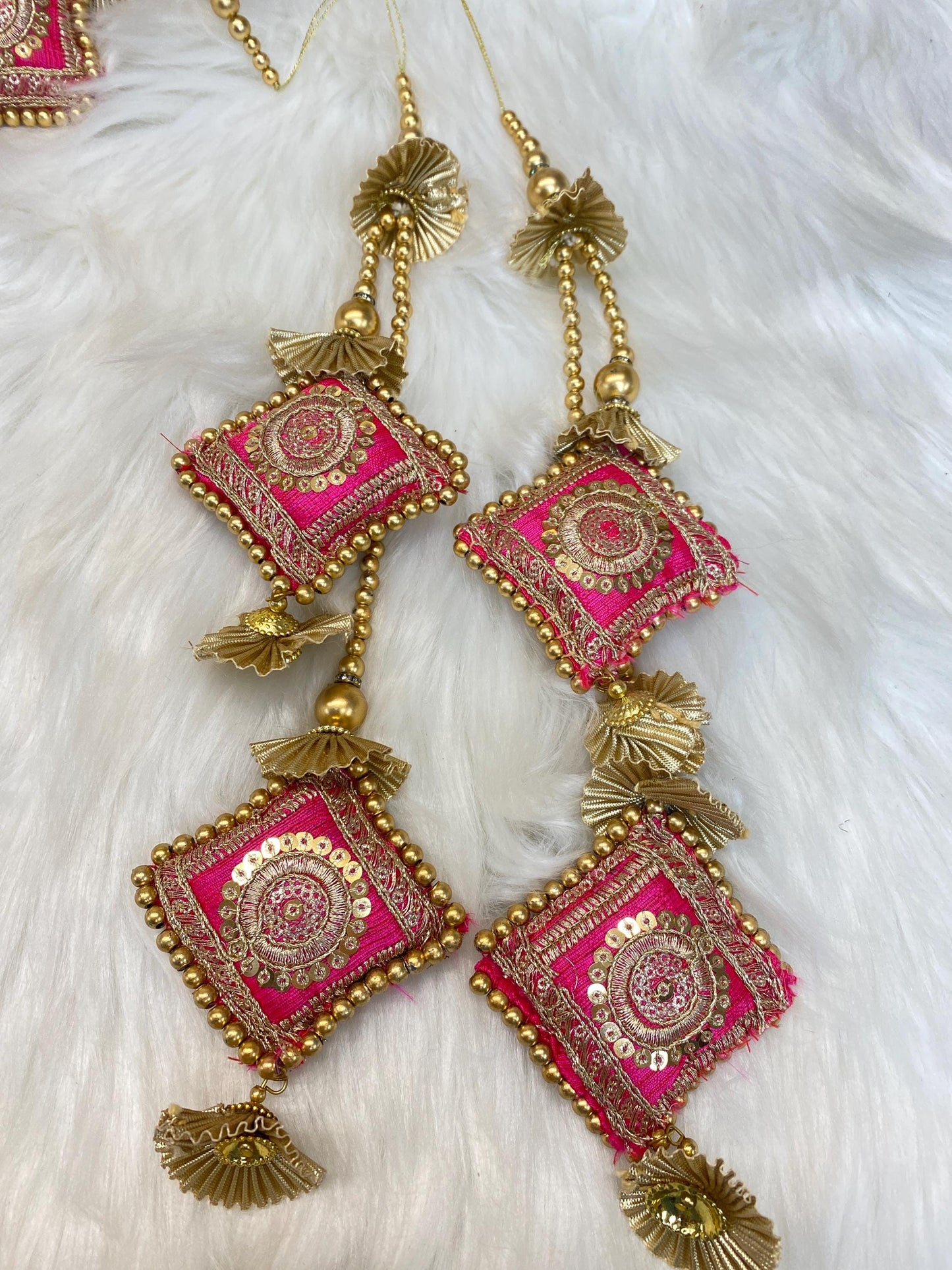 Handmade Latkan, Stylish Heavy Long for Lehenga, Chunni Border, Hanging Latkan for Lehenga, Handmade Pillow Shaped latkan