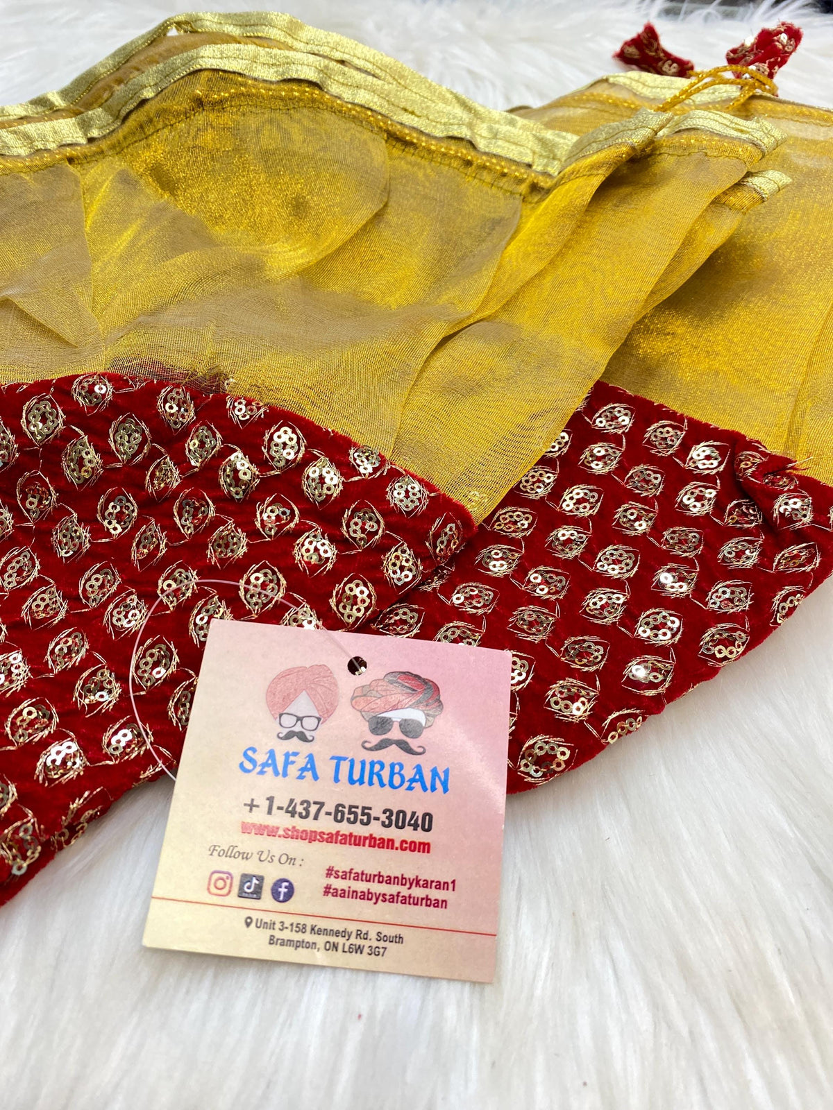 Wedding Accessories- 2 piece Lap Cover Set/ Bride & Groom Shagun/ Shagan Drawstring Bags / Wedding / Wedding Accessories