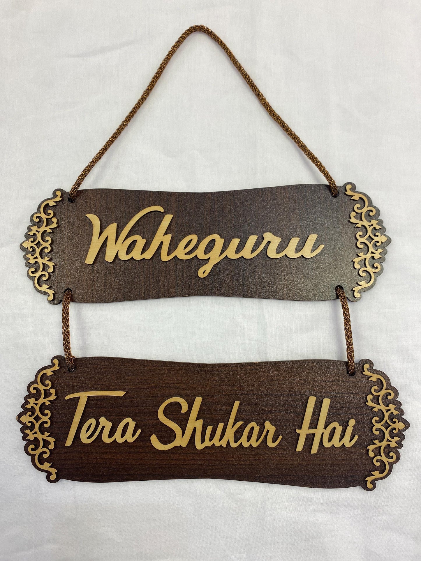 Wall hanging I Waheguru tera shukar hai(English) Wooden Wall Hanging | Door Hanging | Home Decor Accessory