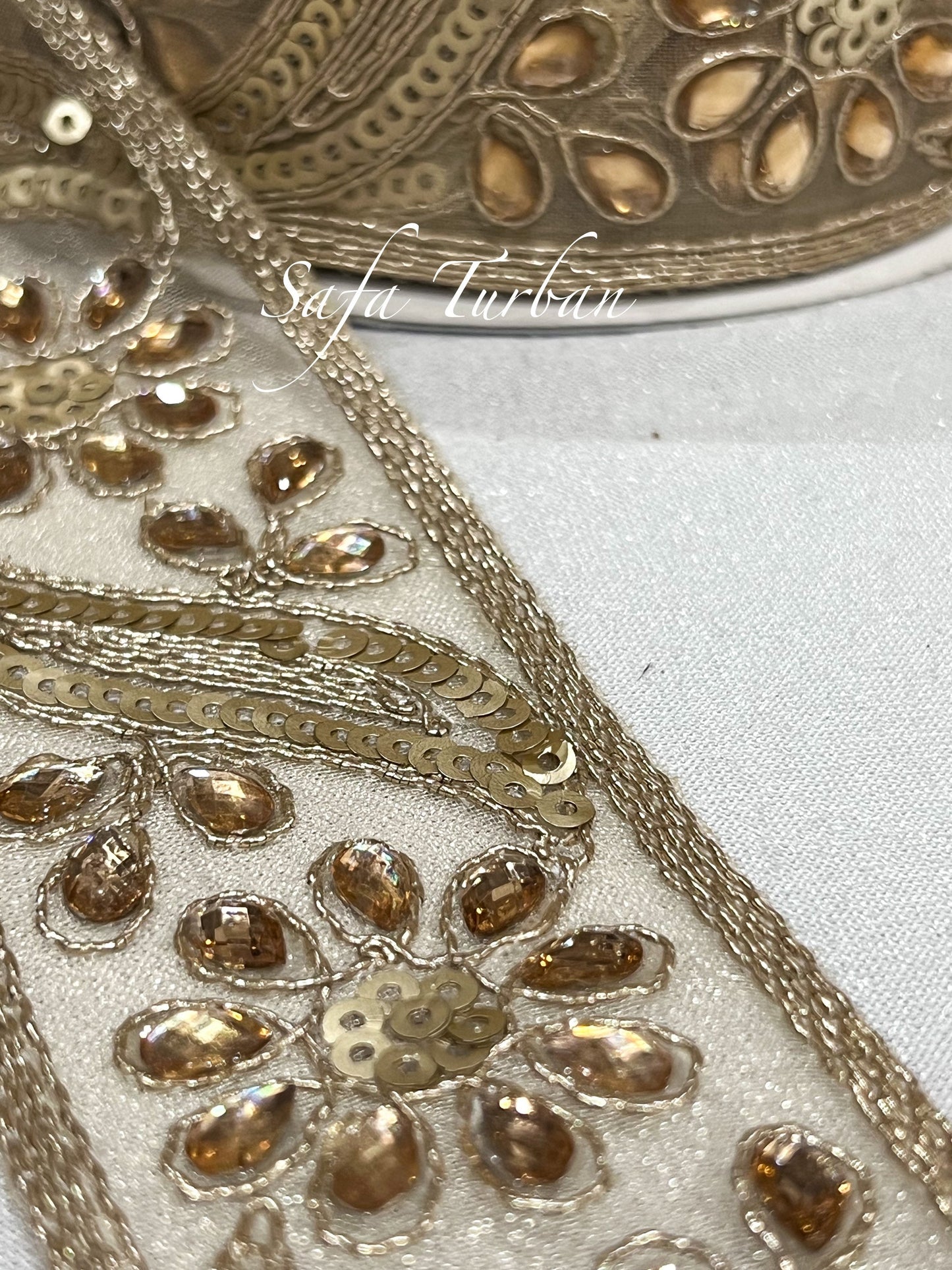 Golden Kundan Lace 2" (inch) for Dresses, Sarees, Lehenga, Suits, Blouses, Dupatta, Chunri, and Craft