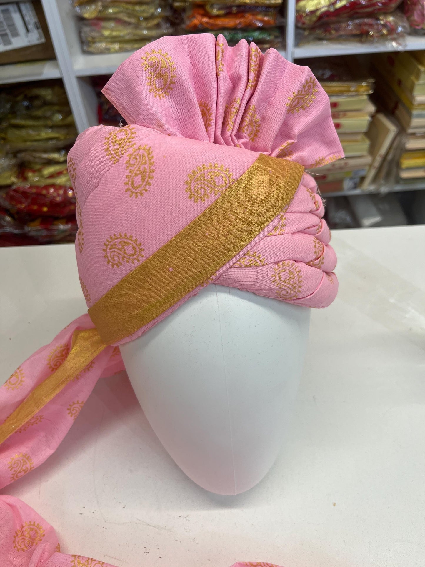 Indian Wedding- Hindu  Safa With Velcro for Baraati/Family Members, Safa Turban/Pagdi/Premade Turban Headwrap for dulha/baraati/Velcro safa