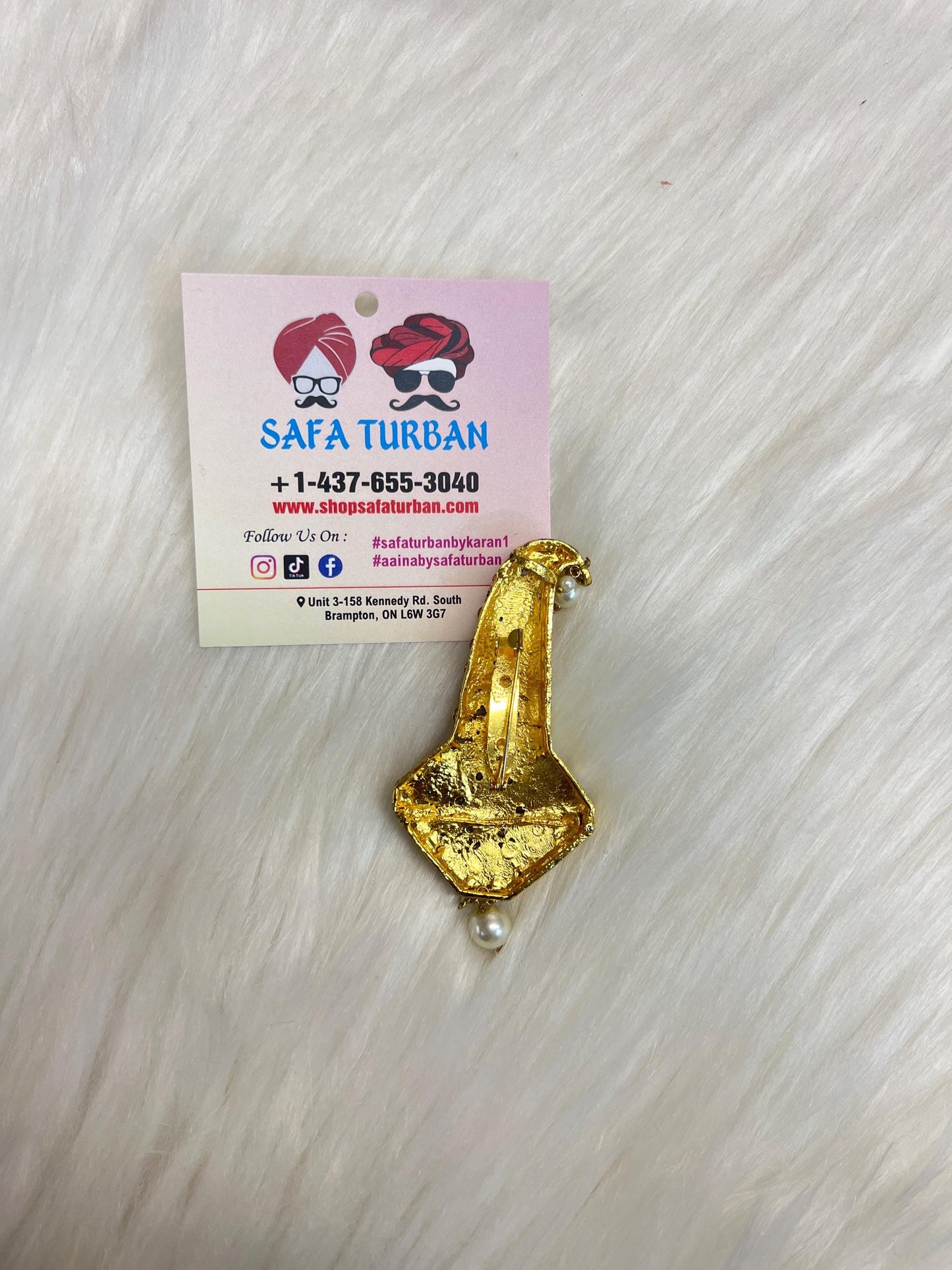 Indian Groom Wedding Accessories-  Kundan Kalangi/Kalgi for Men's Safa/Groom Pagdi