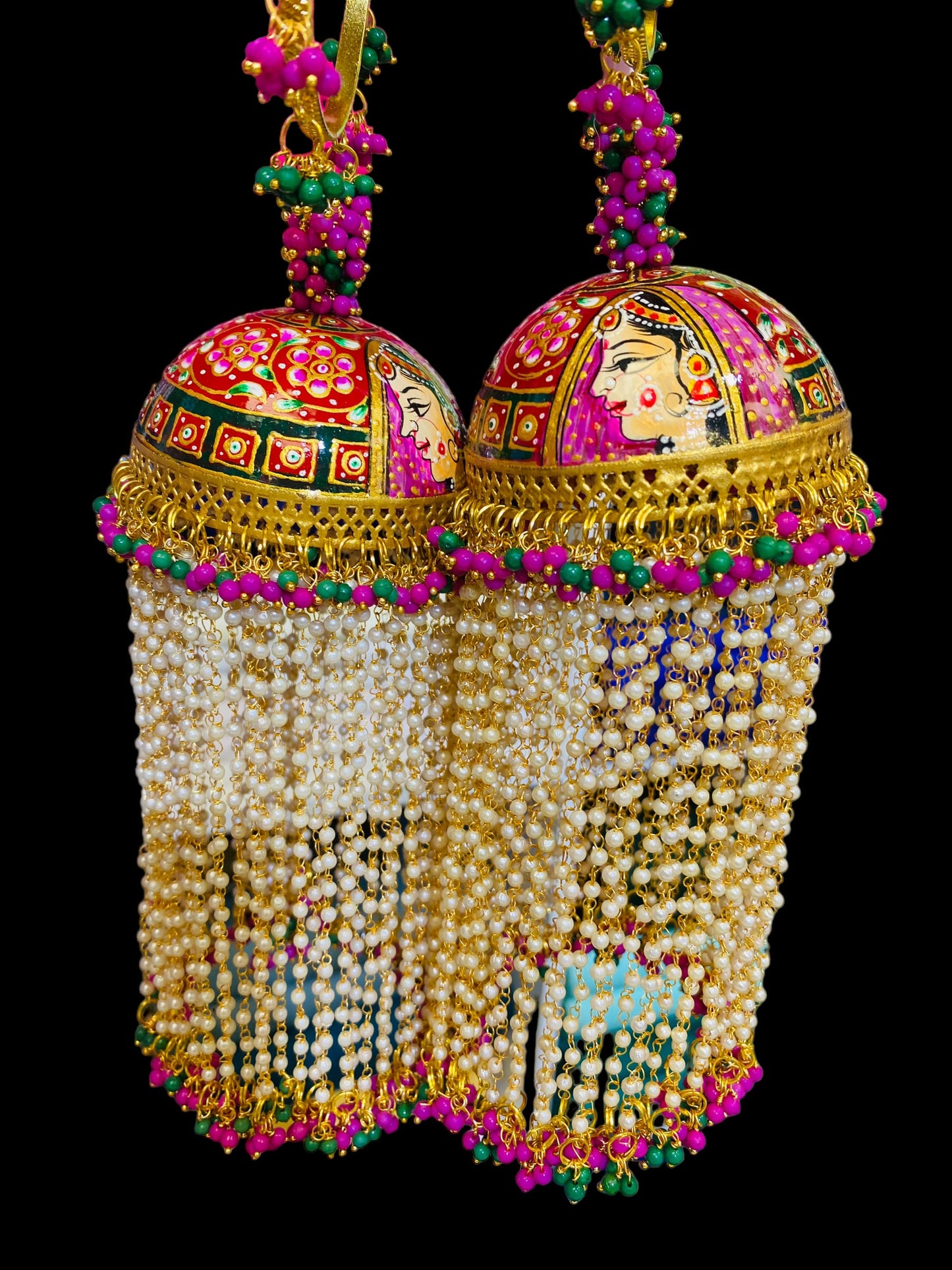 Beautiful Bridal Kaleera Traditional Big Size Kaliras for Bride & Women Hand Hanging Kalera(sold as pair)