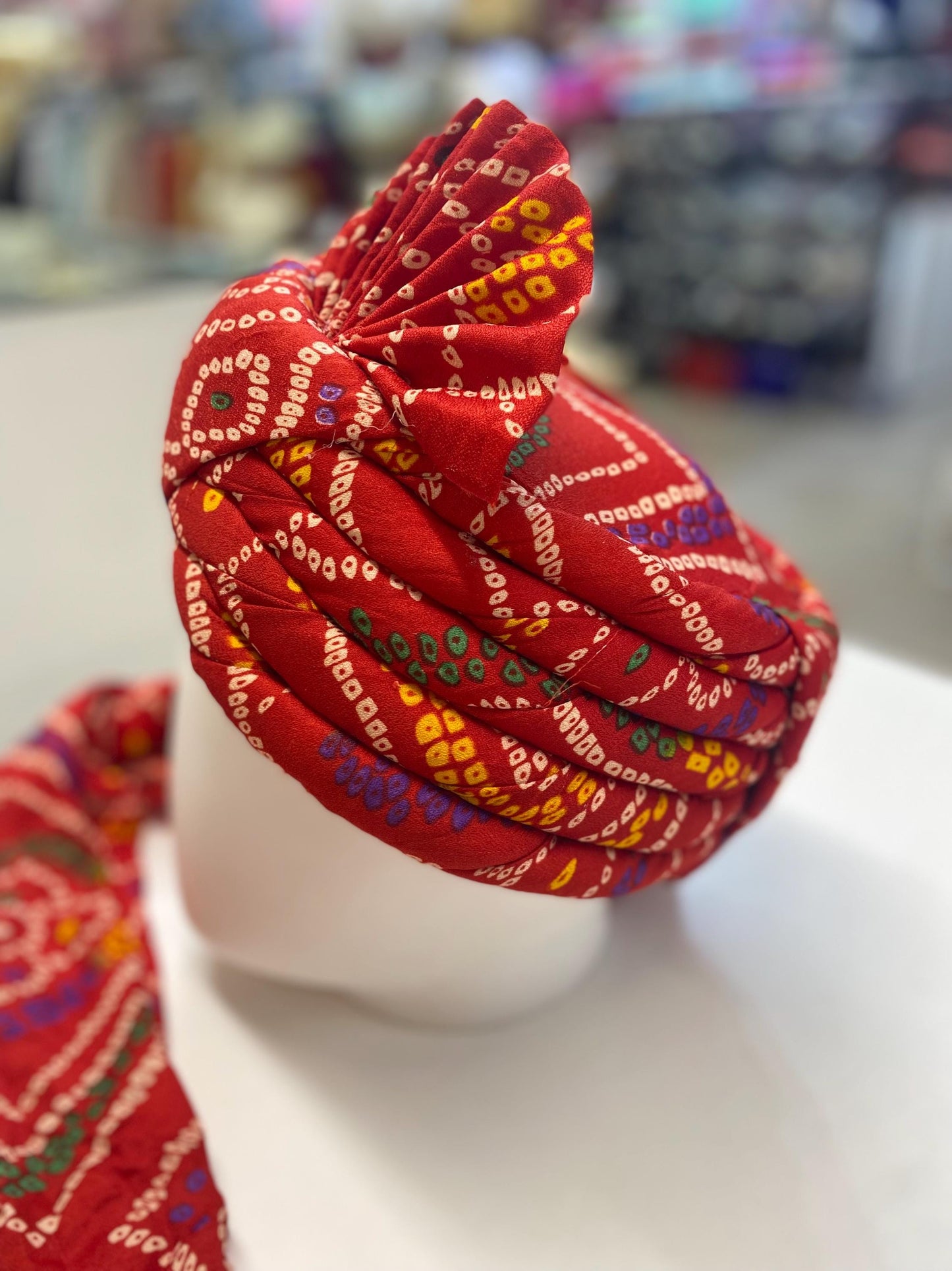Indian Wedding- Adjustable Hindu  Safa for Baraati/Family Members, Safa Turban/Pagdi/Premade Turban Headwrap for dulha/baraati with Velcro