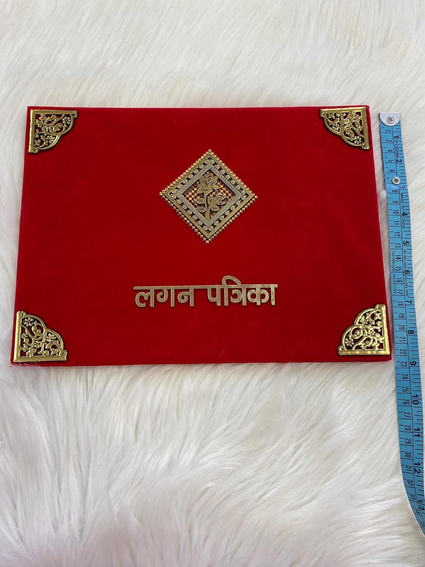 Wedding Invitation- Designer Lagan Patrika/Peeli Chitthi/Shahi Chitthi for Marriage Invitation and Sagan in Hindi (Set of 1)