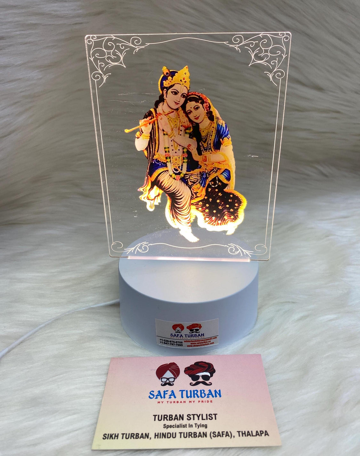 Frames- 3D Gods (Radha- Krishna)Frames with Soft Light UV Printed , Desk Lamp 3D, Religious Idols Frames