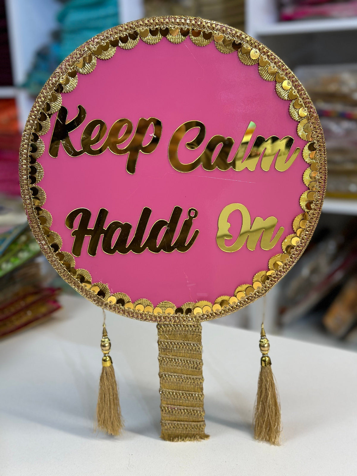 Wedding Sign, “Keep calm Haldi on”/wedding props/wedding decorations