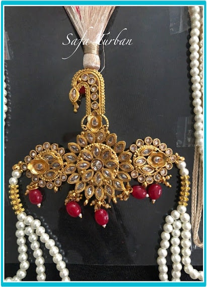 Indian Wedding Accessories-  Kalangi/Kalgi for Men's Safa/Groom Turban with string