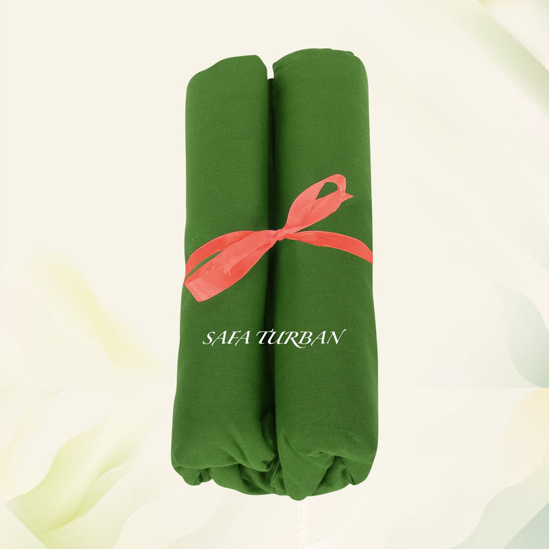 Sikh Turban- Farmer Green (Full Voile and Rubia(Medium)/Half and Half Voile)