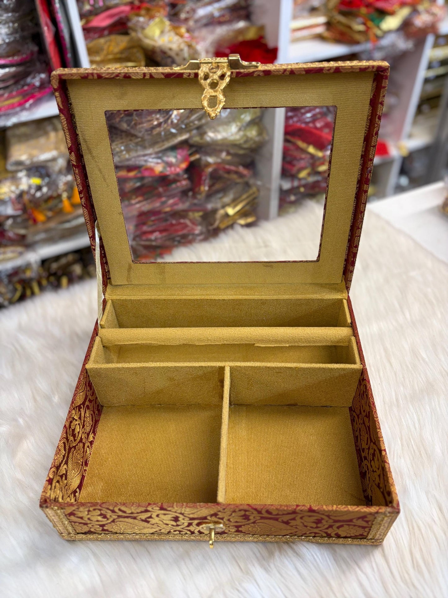 Churra /Kalira Box- Brocade handcrafted Box- Trousseau Box- Churra Kalire Box- Bridal Chura- Bridal Chuda Bangles- Bangle Storage Box