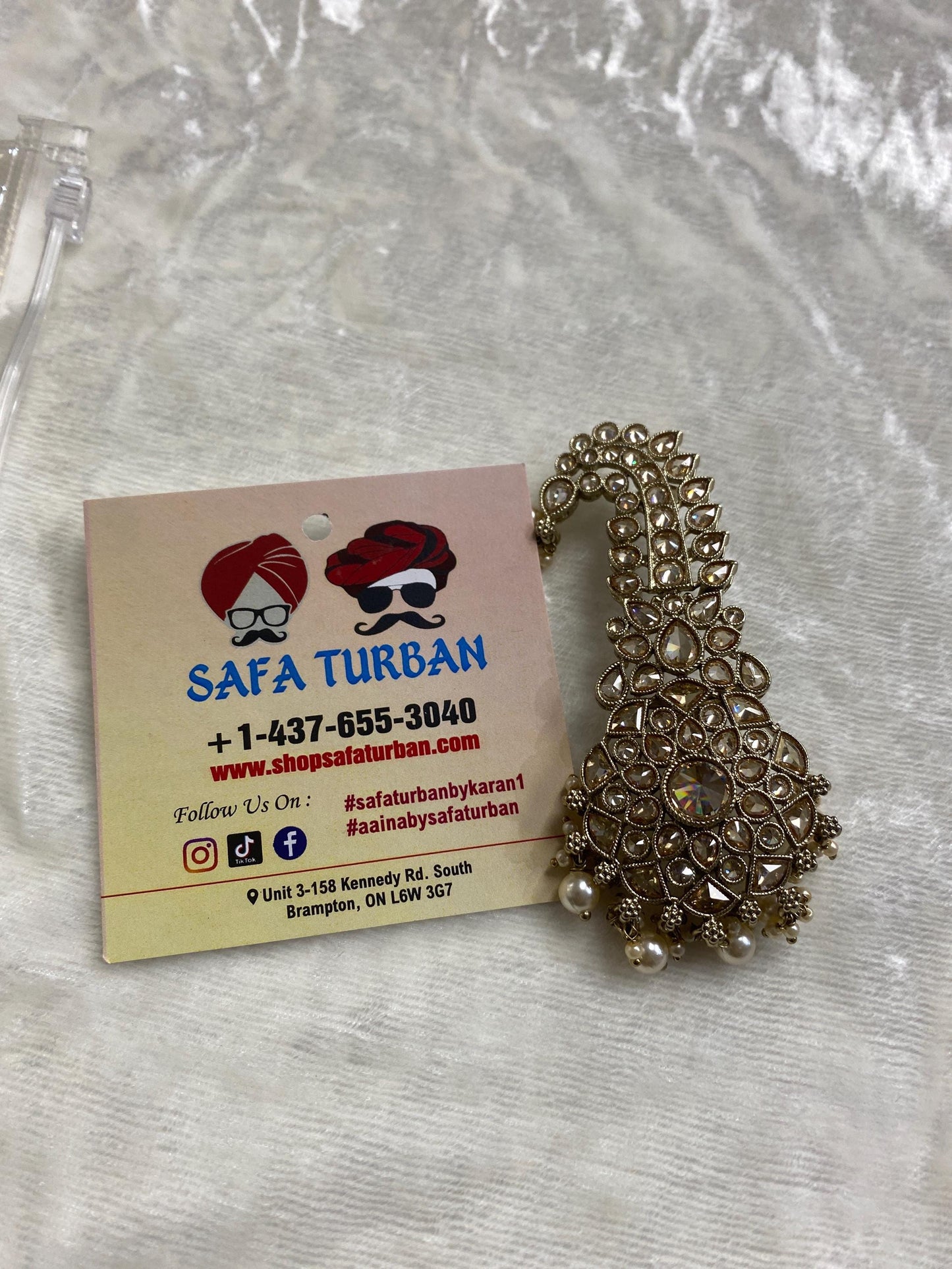 Indian Groom Wedding Accessories-  Kalangi/Kalgi for Men's Safa/Groom Pagdi light golden,pink, maroon,green,blue.