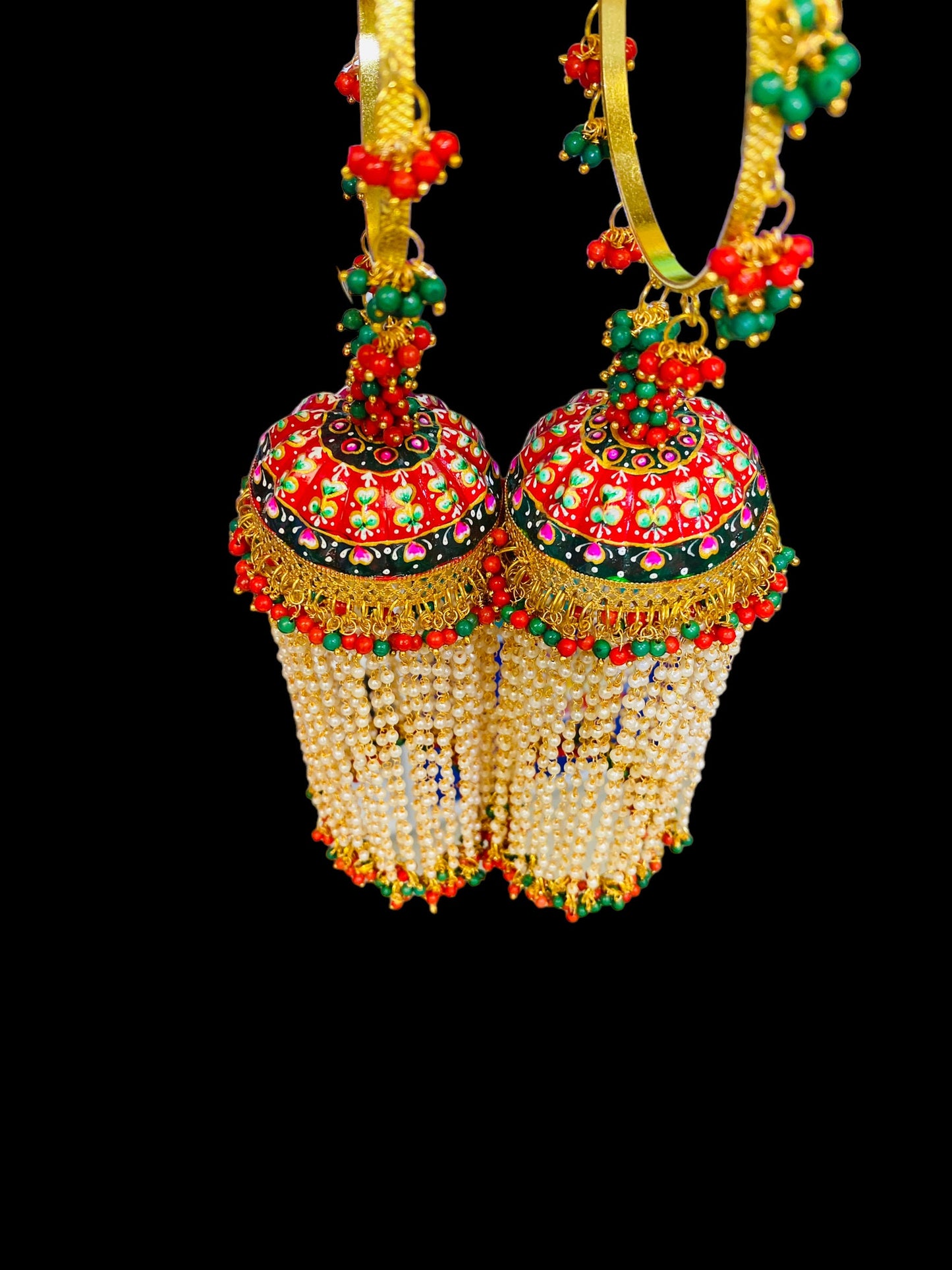 Beautiful Bridal Kaleera Traditional Big Size Kaliras for Bride & Women Hand Hanging Kalera(sold as pair)