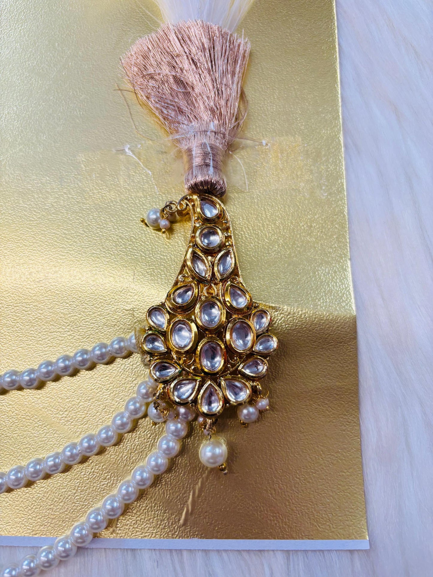 Indian Groom Wedding Accessories-  Kalangi/Kalgi with one side string for Men's Safa/Groom Pagdi