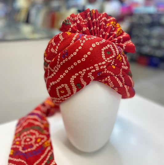 Indian Wedding- Adjustable Hindu  Safa for Baraati/Family Members, Safa Turban/Pagdi/Premade Turban Headwrap for dulha/baraati with Velcro
