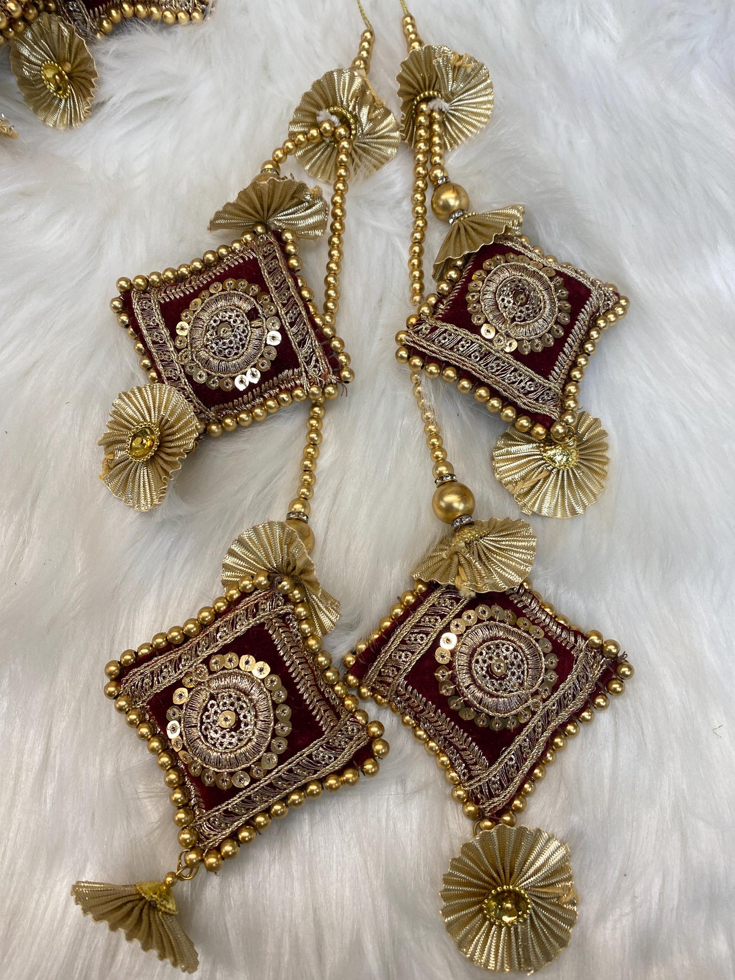 Handmade Latkan, Stylish Heavy Long for Lehenga, Chunni Border, Hanging Latkan for Lehenga, Handmade Pillow Shaped latkan