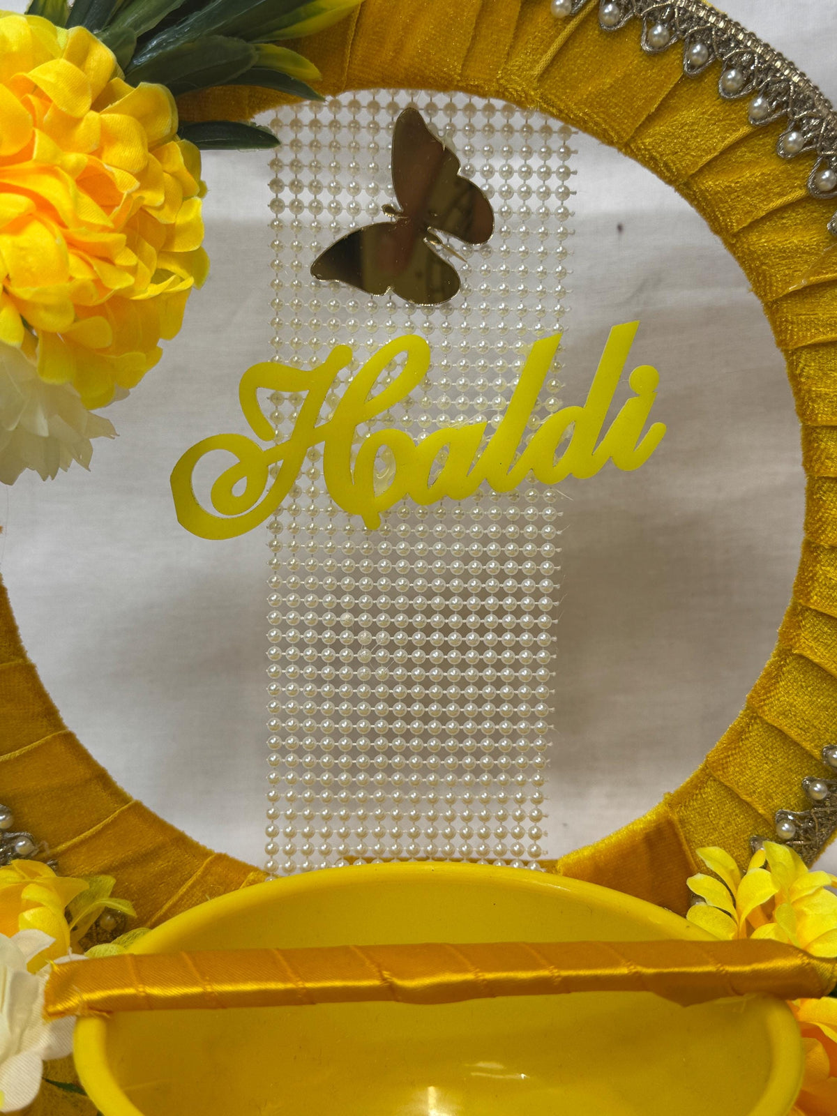 Wedding Accessories- Bride/Groom Mayian/ Haldi/ Maiyan/ Vatna Ceremony-Decorative  Wooden board and  Bowl