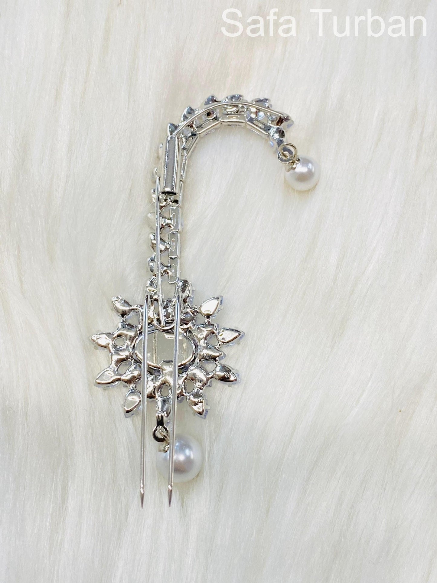 Indian Groom Wedding Accessories- Silver Colour- Kalangi/Kalgi for Men's Safa/Groom Pagdi