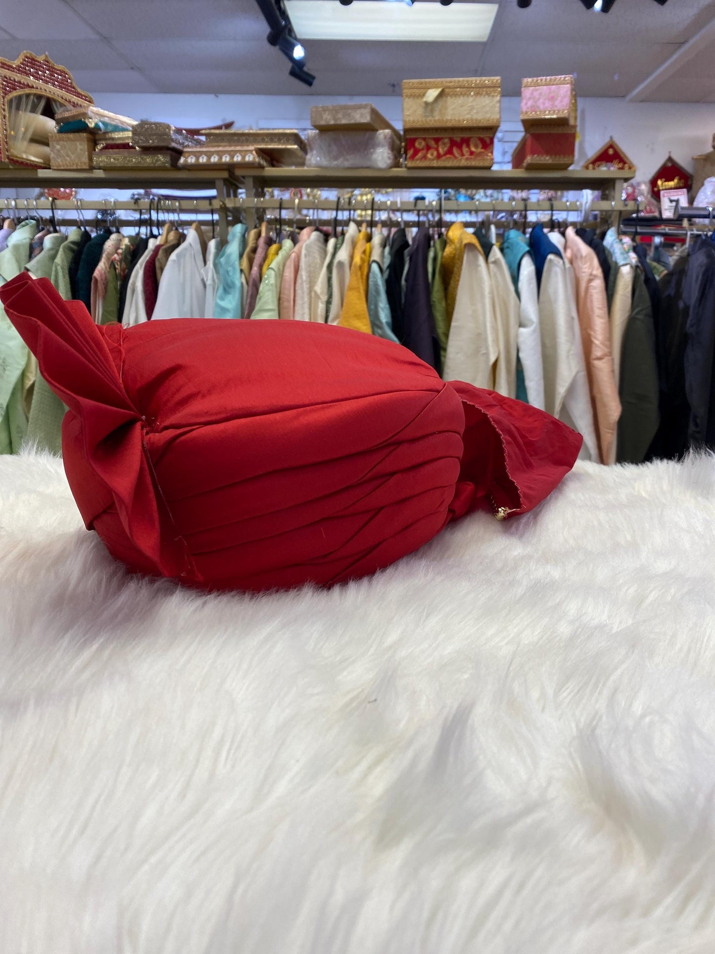 Groom Wedding Turban- Red Turban- Safa Turban/Pagdi/Premade Turban/ Wedding Safa/Turban