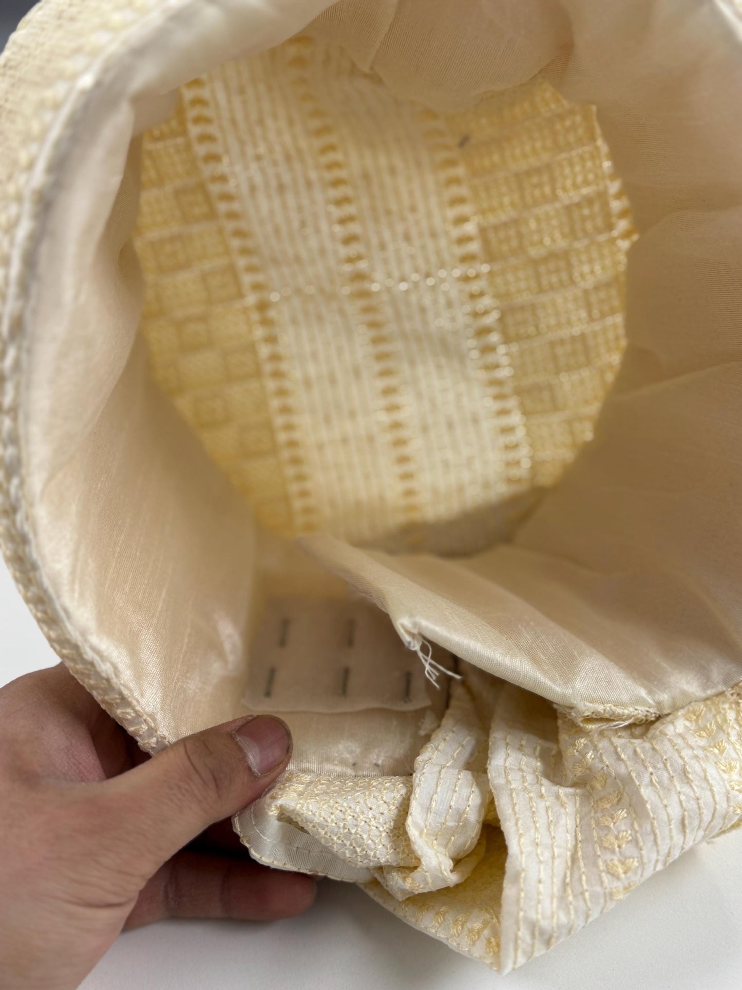 Groom Wedding Pre made Turban- Cream AdjustableTurban(with velcro)- Safa Premade Turban/ Wedding Safa/Turban/Pagdi for Men