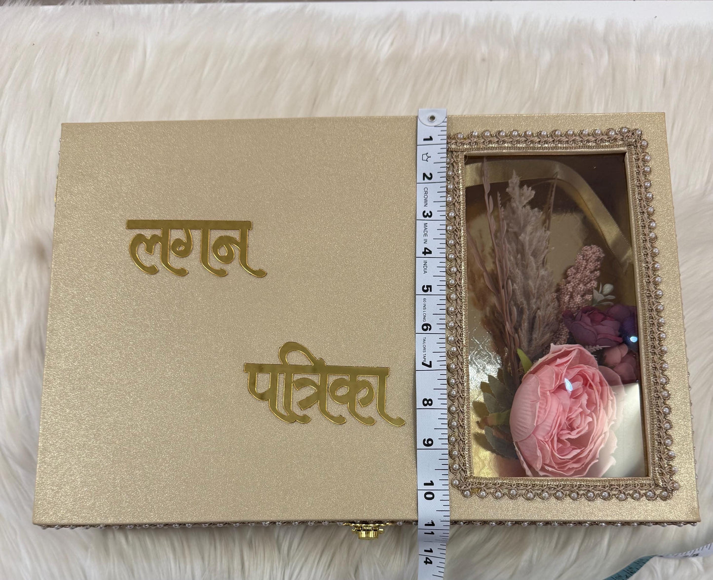 Wedding Invitation- Designer Musical Lagan Patrika/Peeli Chitthi/Shahi Chitthi for Marriage Invitation and Sagan in Hindi (Set of 1)