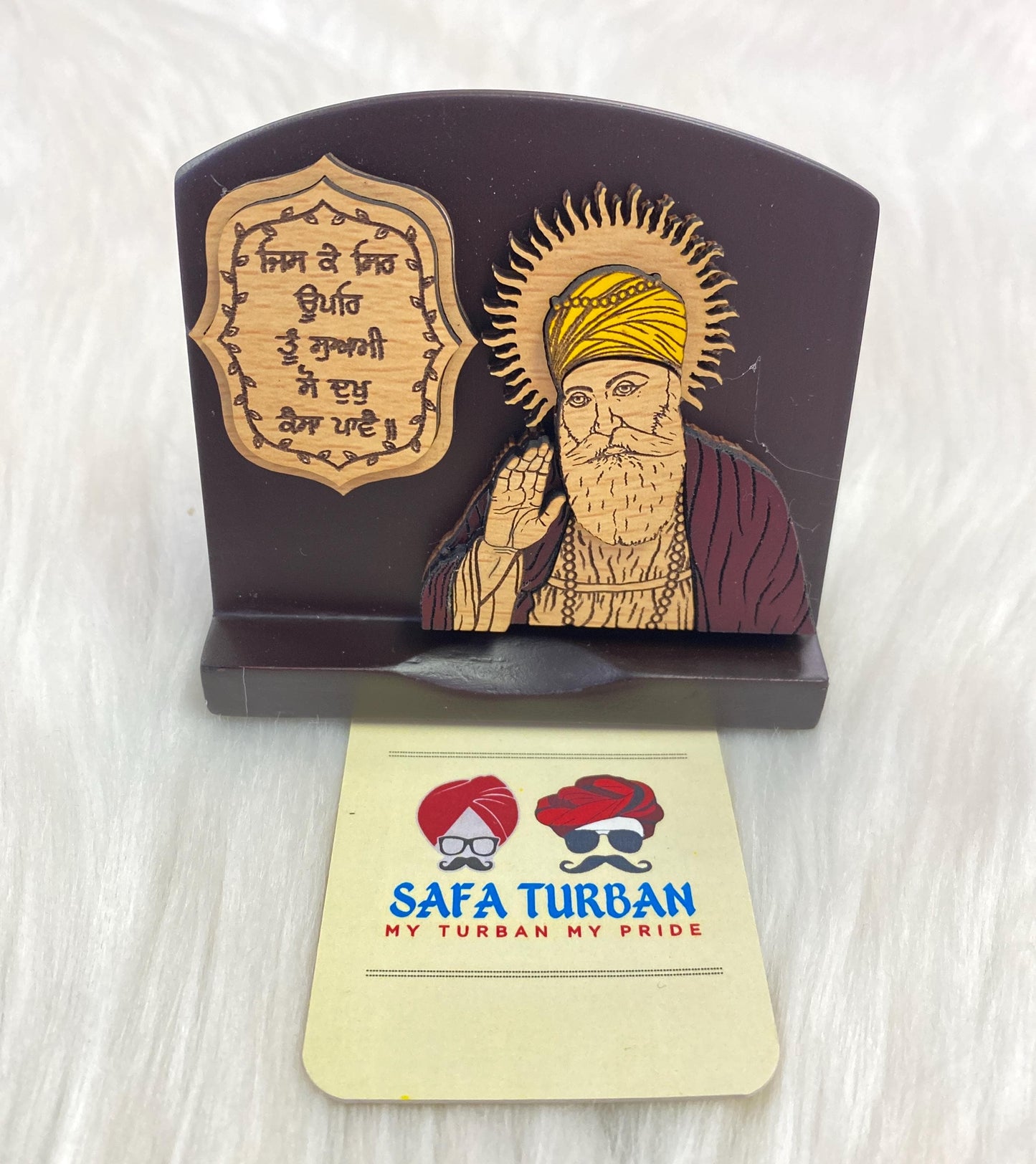 Wood Car/Truck/Office Dashboard/TableTop Display Accessories/Religious/Sikh item