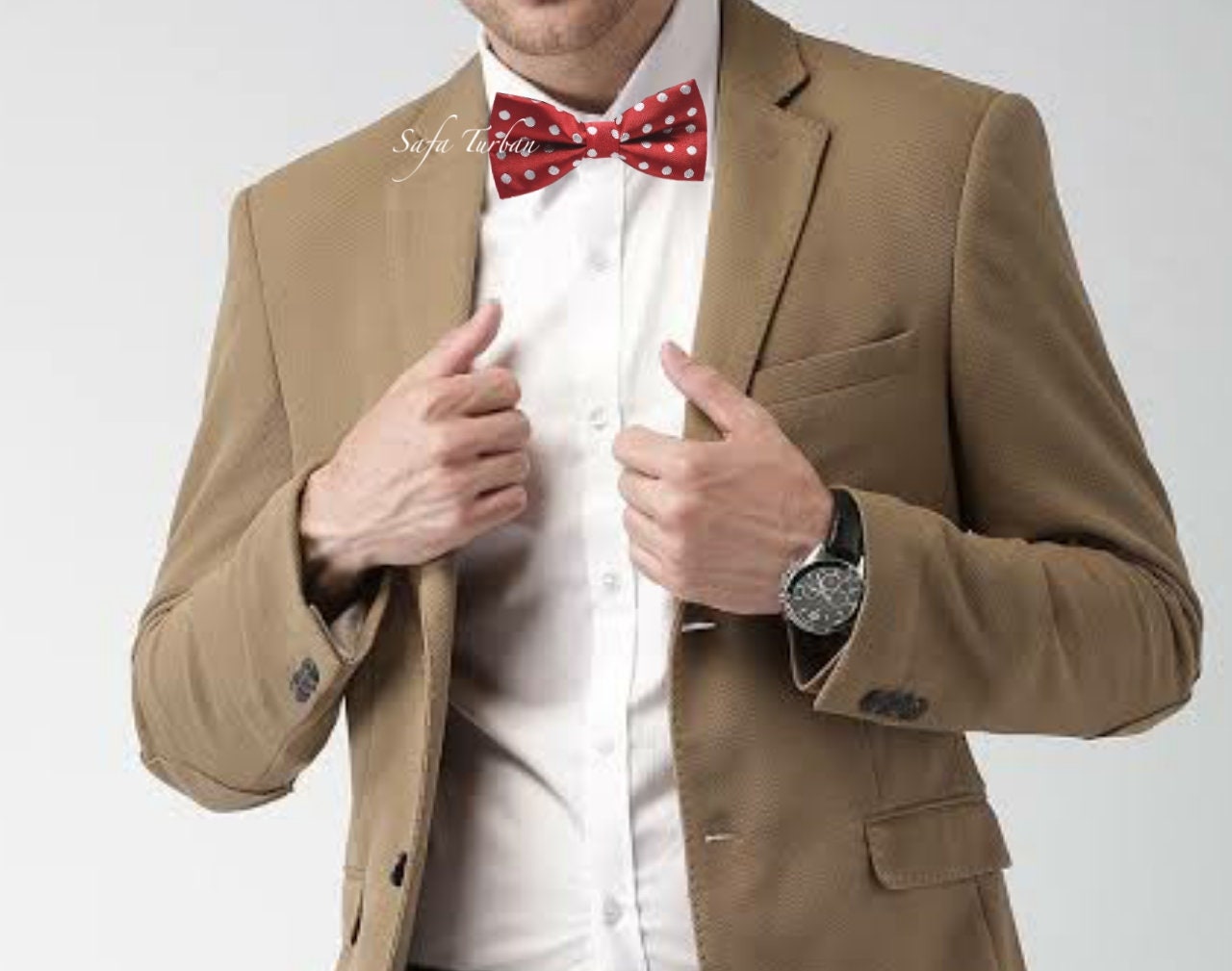 Mens Polyester Bowtie/ Fashion Neck Wear Bow Tie/ Polka dot bow tie/ Adjustable bow tie