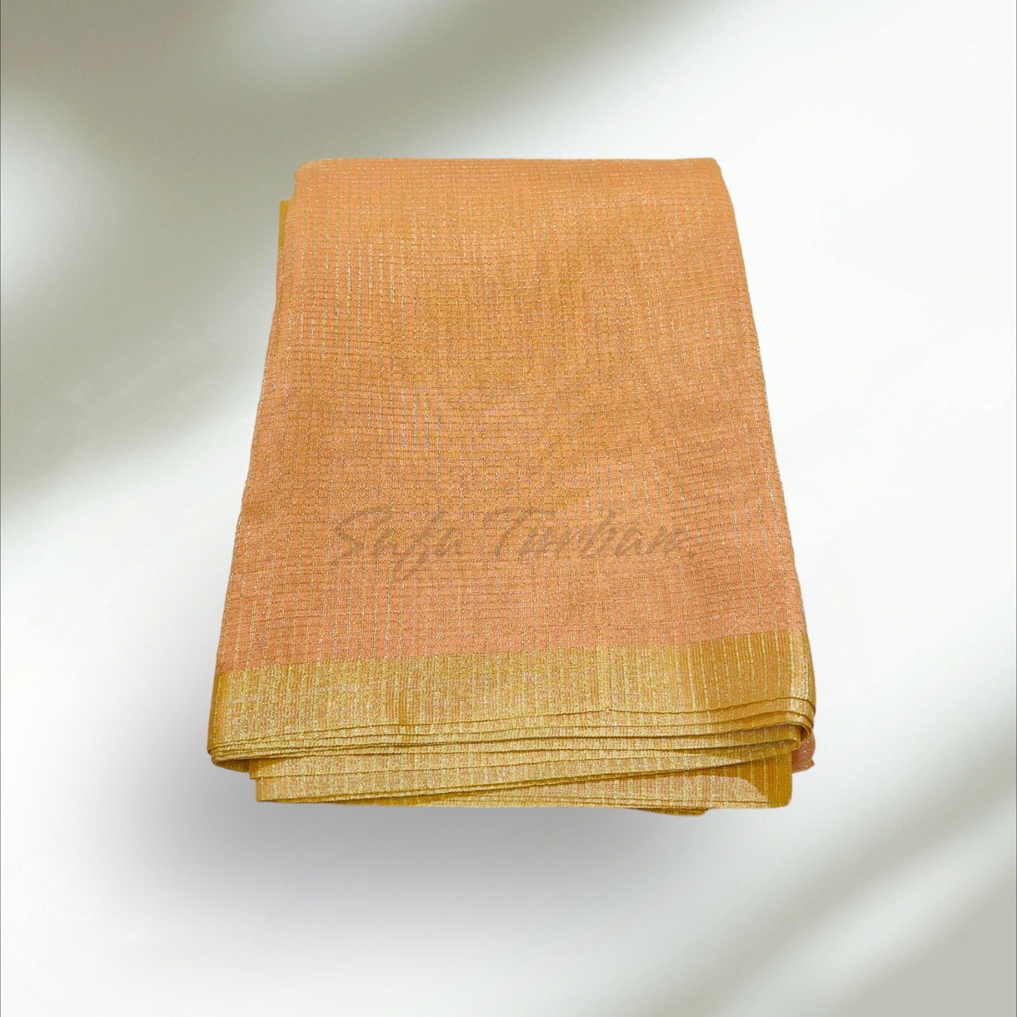 Men's Traditional Turban Fabric/Safa/Pagdi/Pheta Cloth (Golden/Peach/Pink) for Barati/Groom/Social Occasion