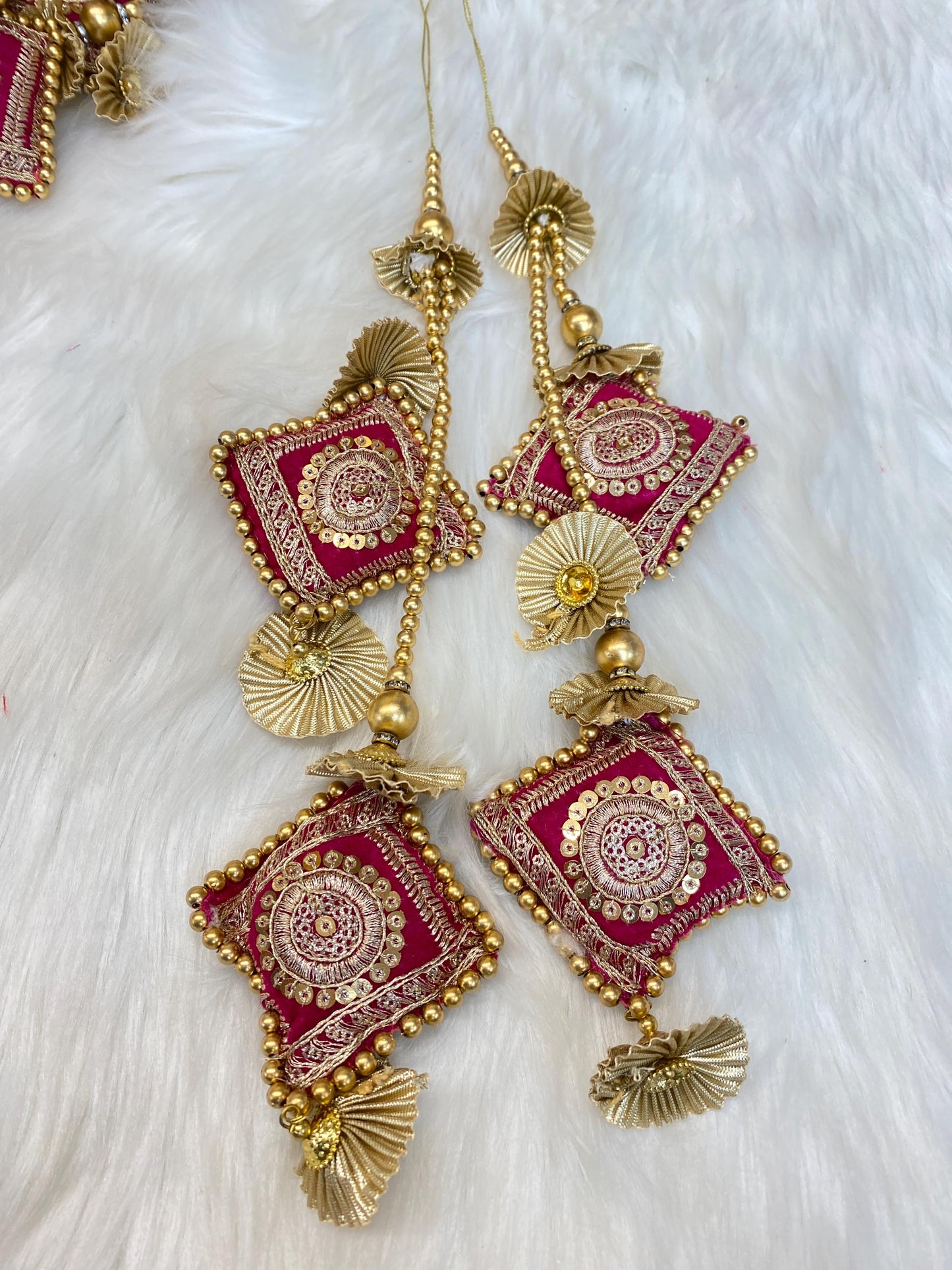 Handmade Latkan, Stylish Heavy Long for Lehenga, Chunni Border, Hanging Latkan for Lehenga, Handmade Pillow Shaped latkan