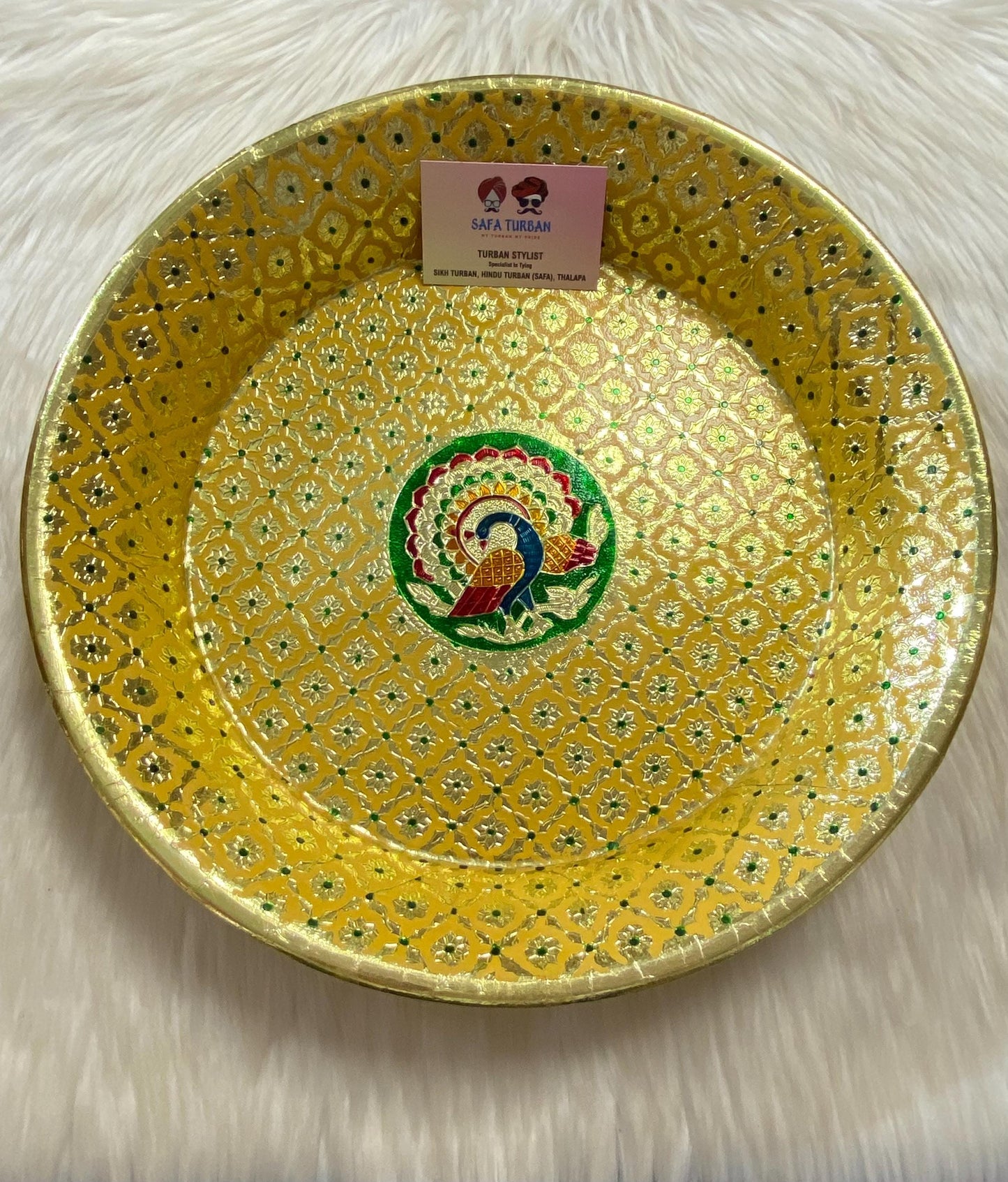 Decorative Meenakari Plate/Thalli/ Thaal for Wedding, Shagun etc.