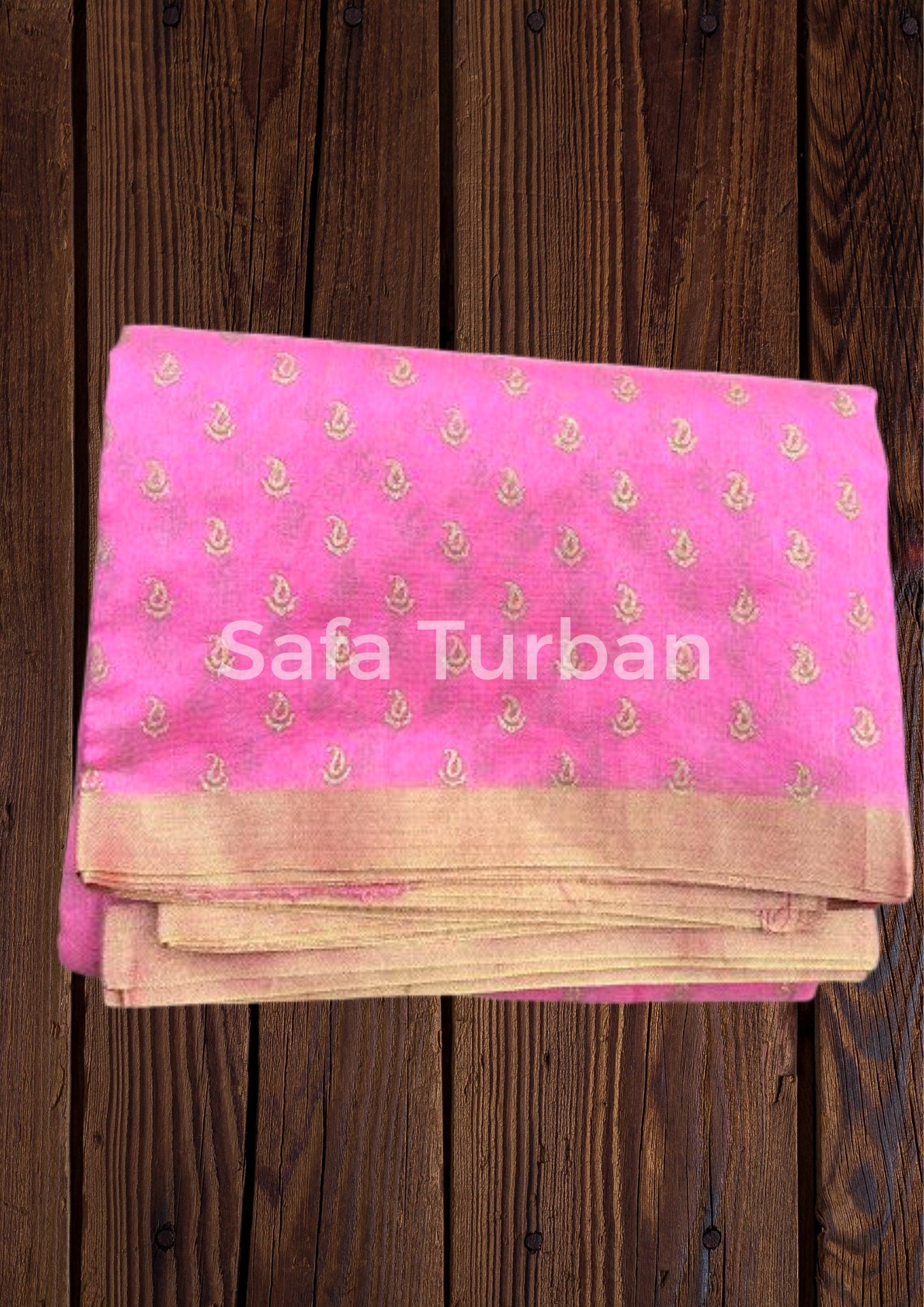 Men's Traditional Turban Fabric/Safa/Pagdi/Pheta Cloth (White/Peach/Pink) for Barati/Groom/Social Occasion