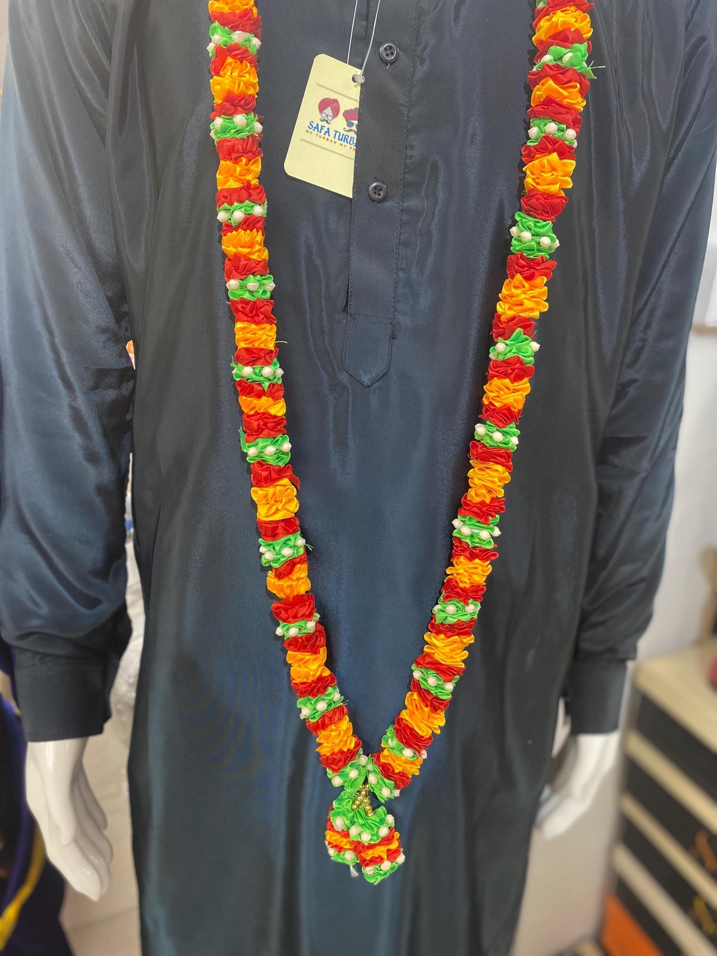 Wedding Accessories- Handmade Artificial Flower Garland/Mala for Milni (Multi colour )