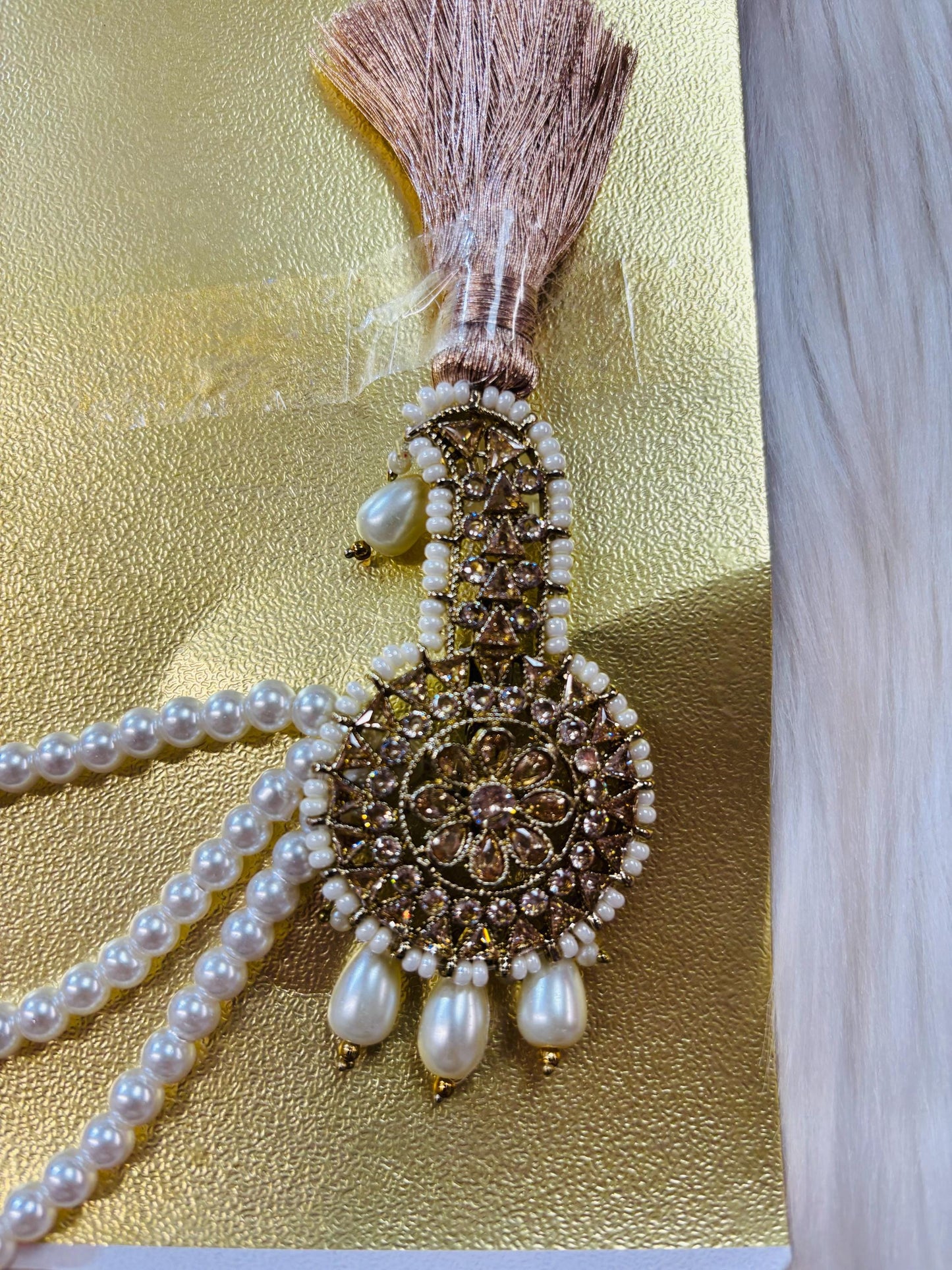 Indian Groom Wedding Accessories-  Kalangi/Kalgi with one side string for Men's Safa/Groom Pagdi