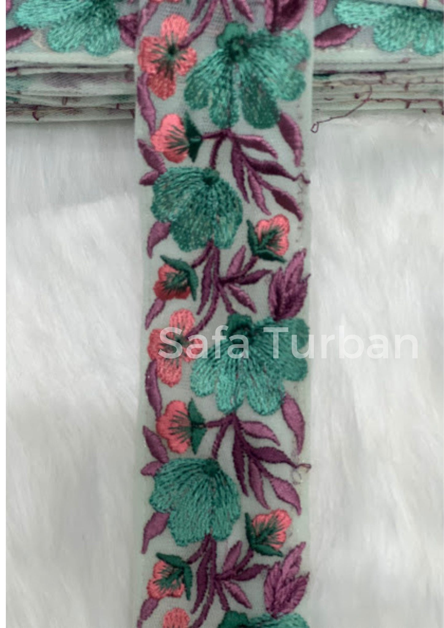 Highlight Border Lace for Dresses, Sarees, Lehenga, Suits, Blouses, Dupatta, Chunri, and Craft (1.75" wide)