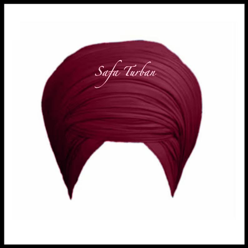 Sikh Turban/Dumalla Fabric F74 (MAL MAL)/ Turban Fabric/ Dumaala Fabric- Maroon Colour