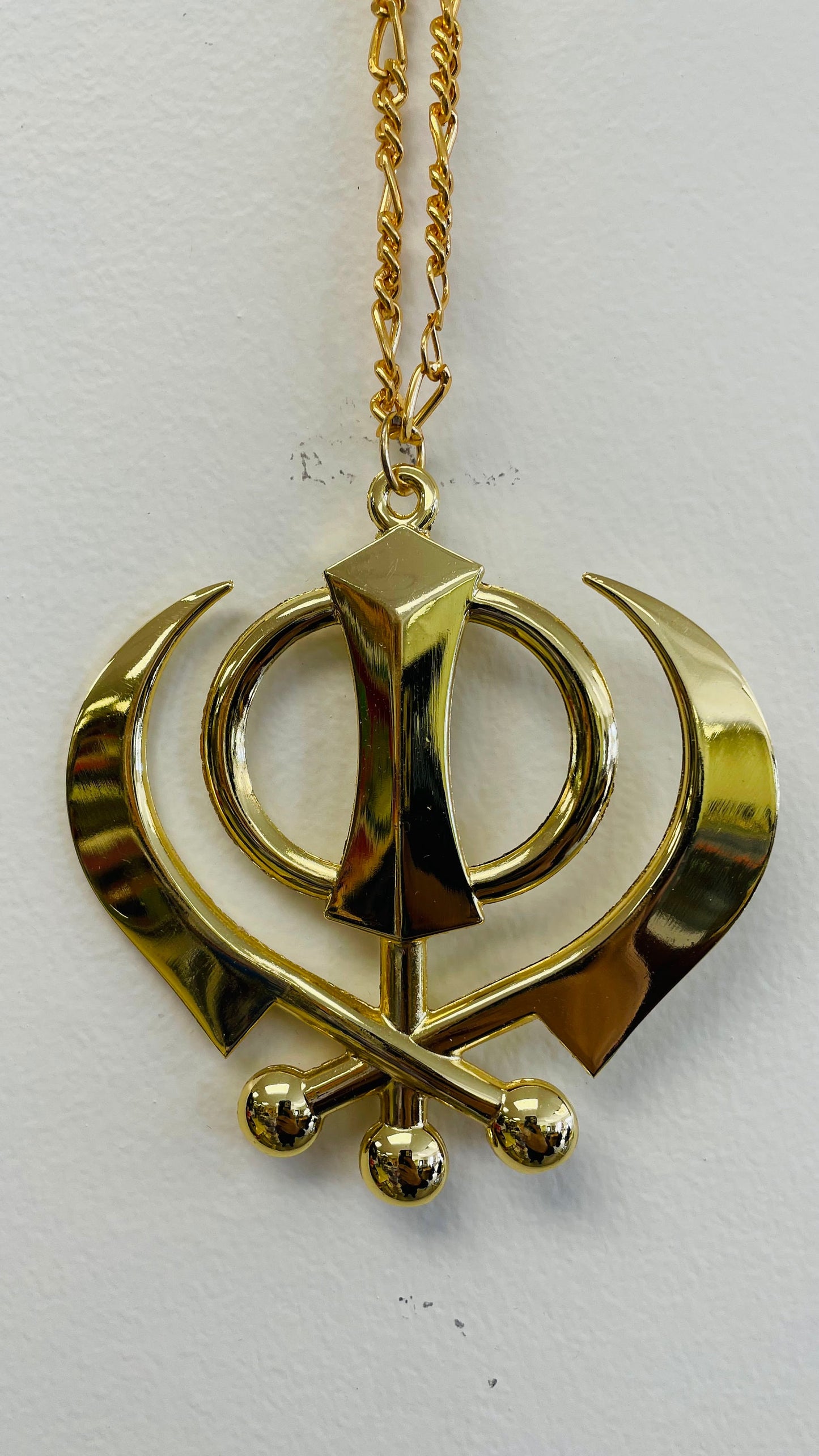 Khanda- Car/ Truck Hanging || Car Hanging || Truck Hanging || Hanging Accessories (Metal- Golden Colour)