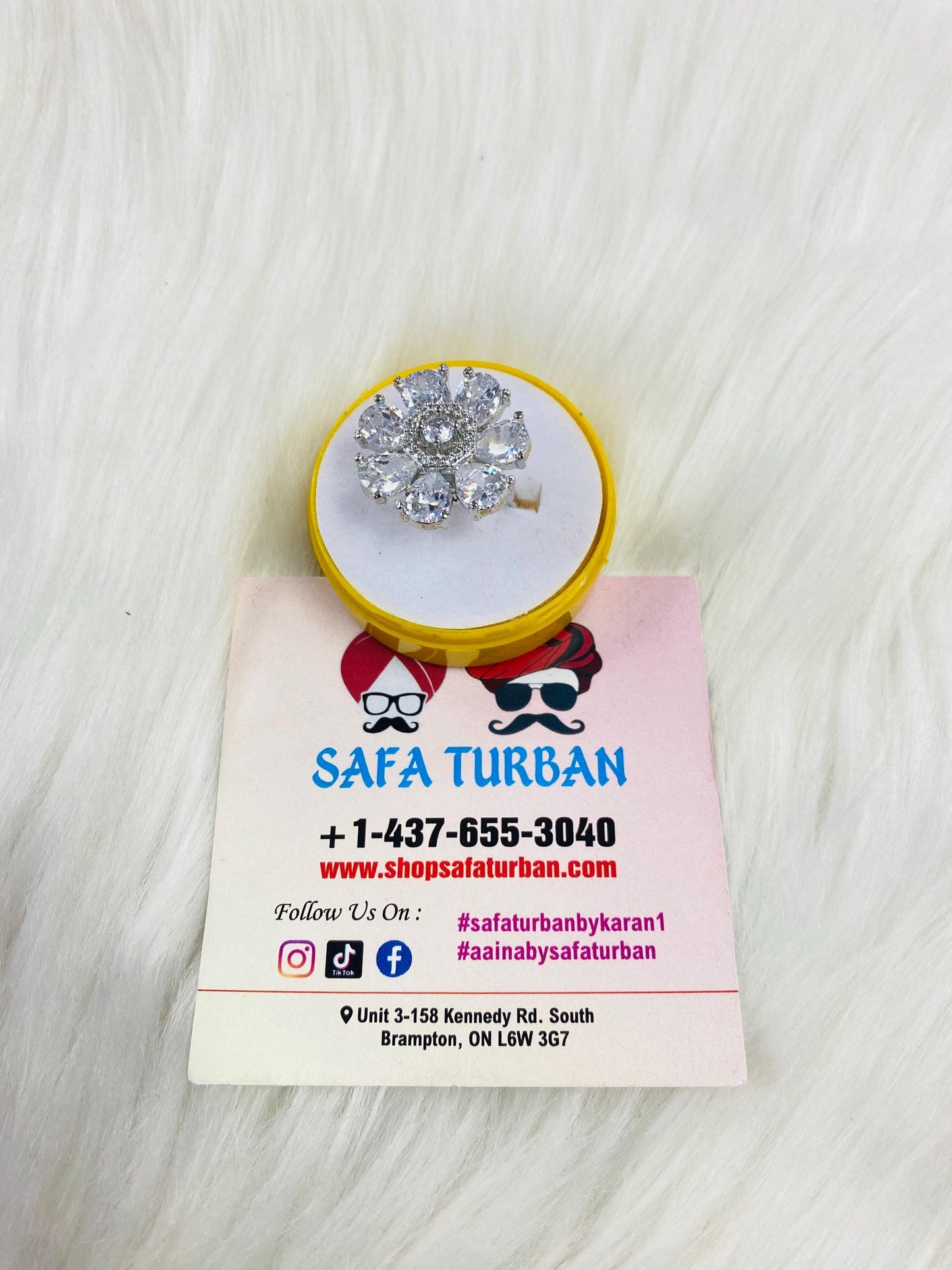 American Diamond Look/Artificial Silver/Flower shape Ring For Women and Girls