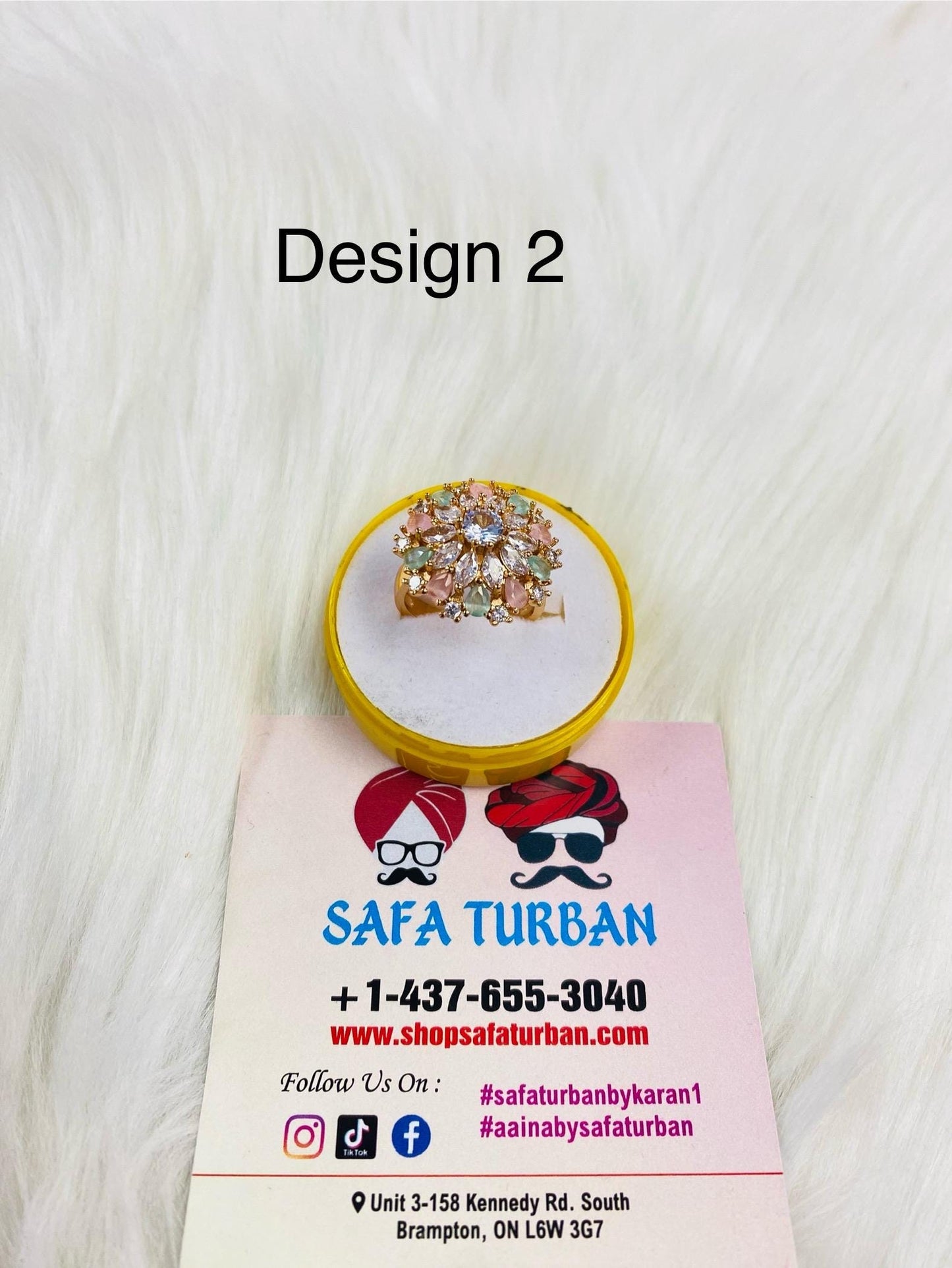 American Diamond Look/Artificial Rose Gold Ring For Women and Girls